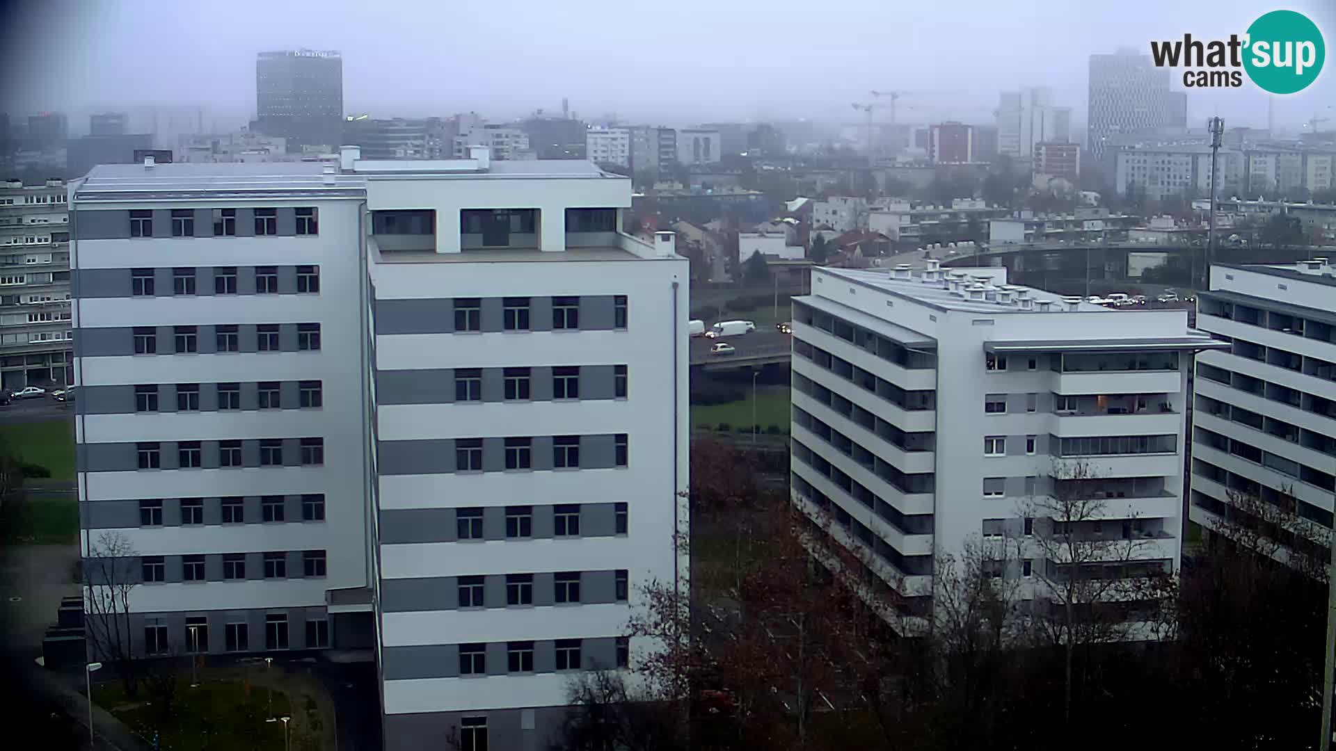 Rotatoria e incrocio viale Slavonska e Marin Držić  – webcam di Zagabria