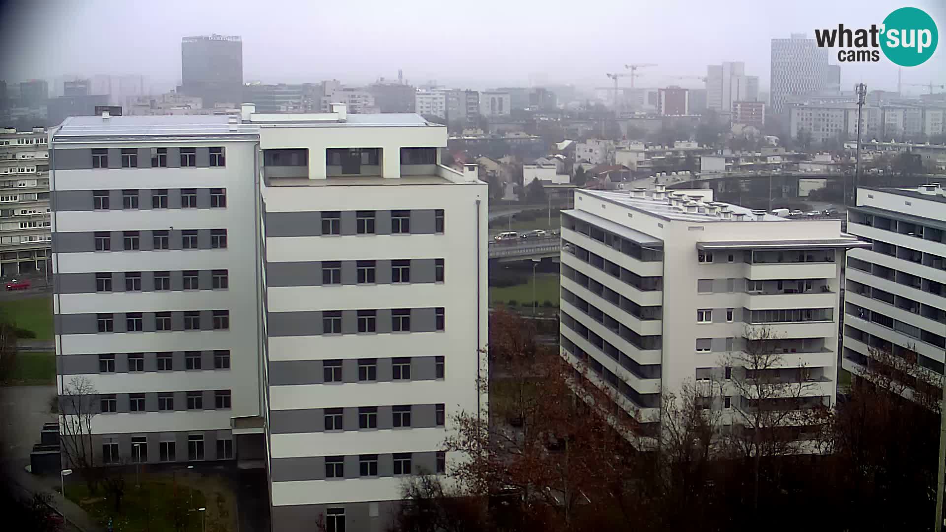 Krožišče Slavonske in Marin Držićeve ulice v Zagrebu v živo