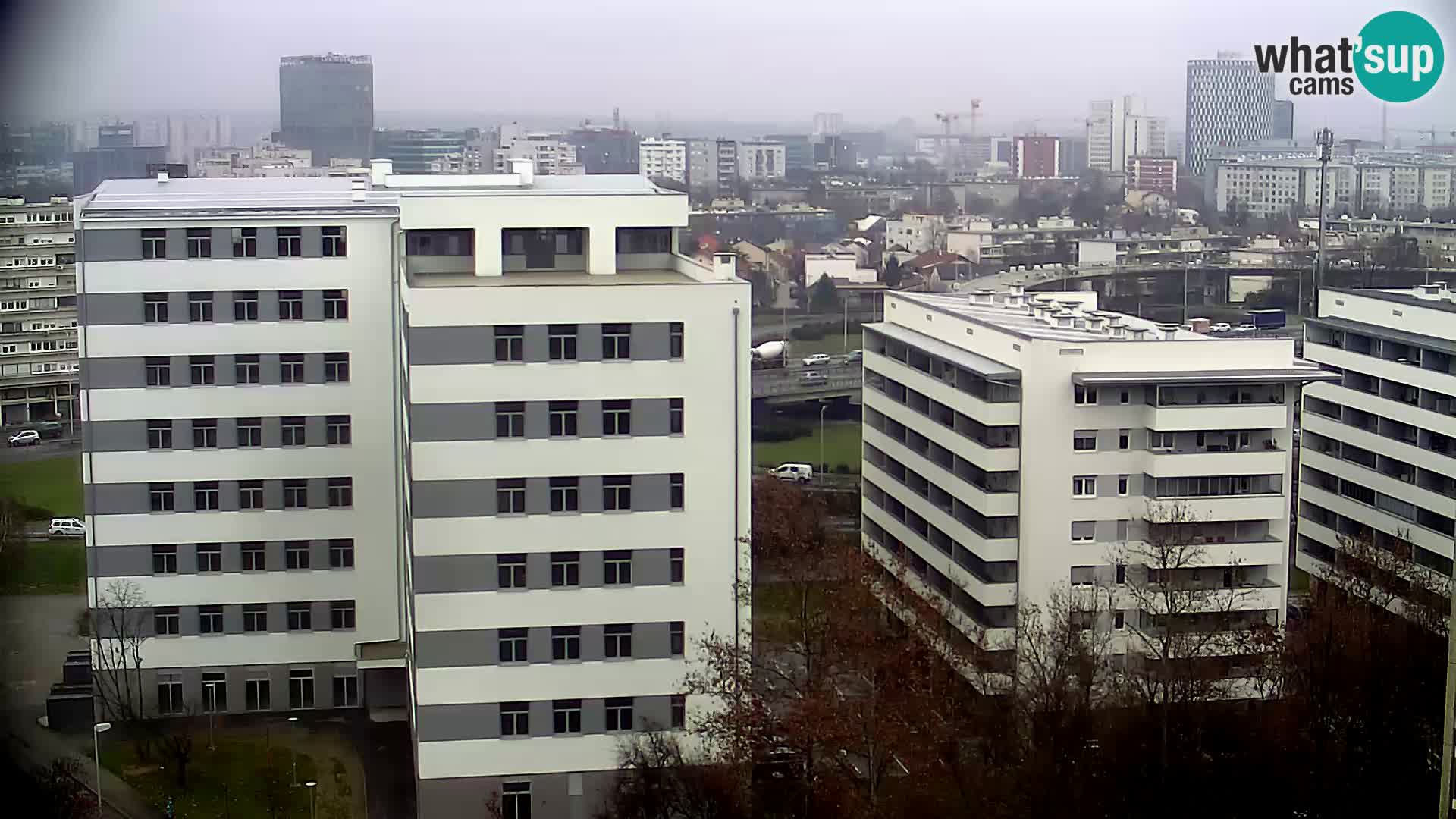 Krožišče Slavonske in Marin Držićeve ulice v Zagrebu v živo