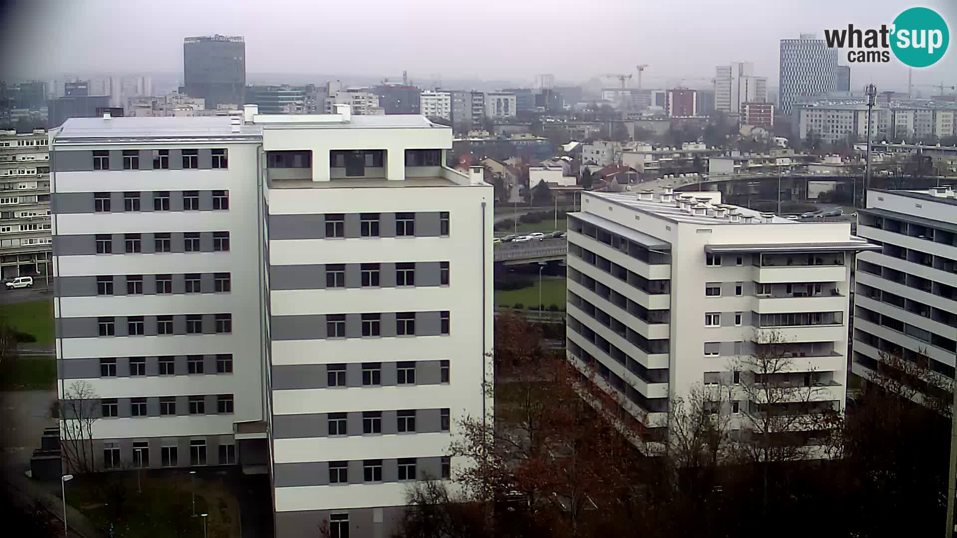 Live-Kreisverkehr Slavonska und Marin Držić Avenue zur Zagreb Webcam