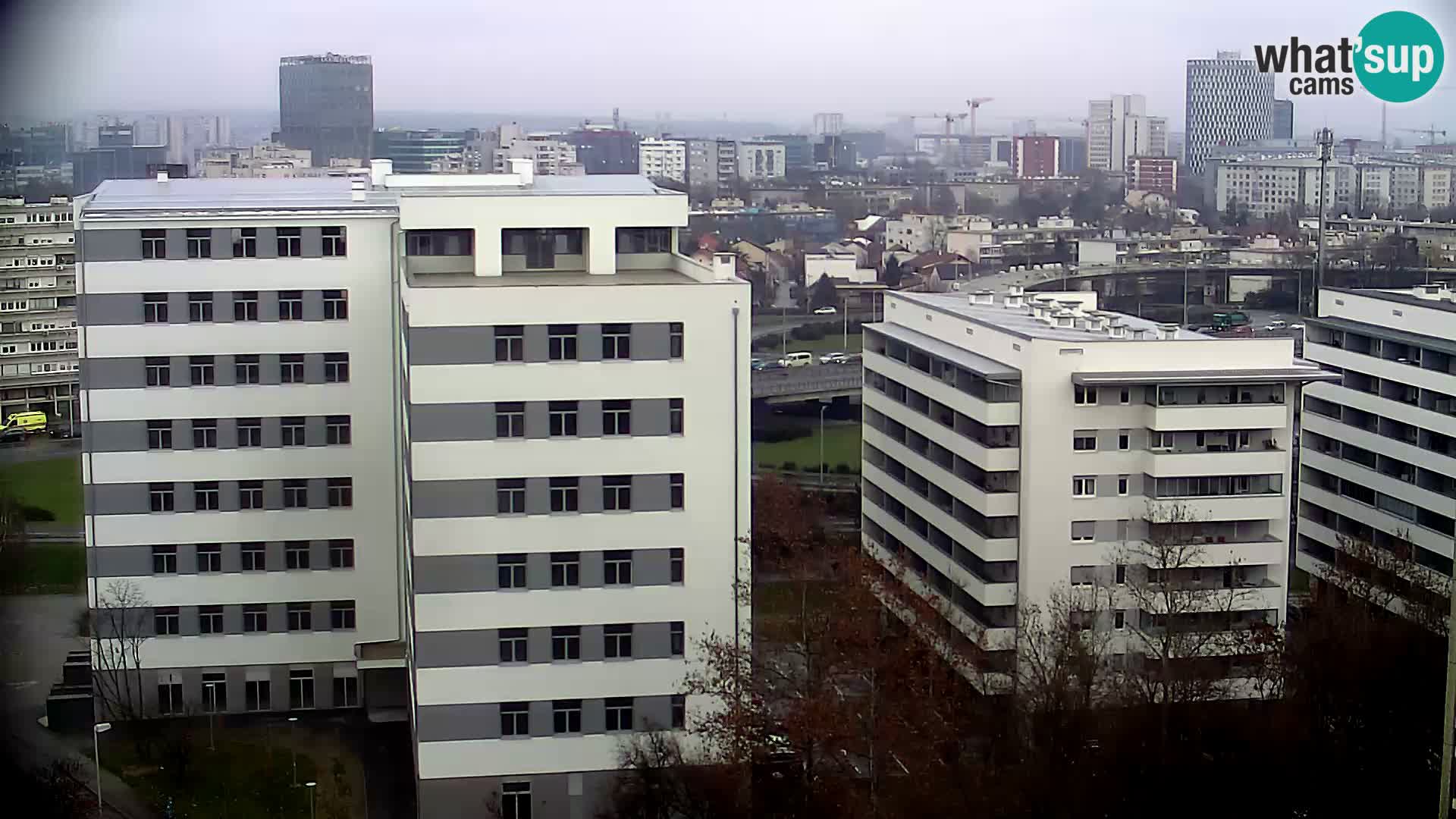 Rond-point en direct traversant les avenues Slavonska et Marin Držić à Zagreb webcam