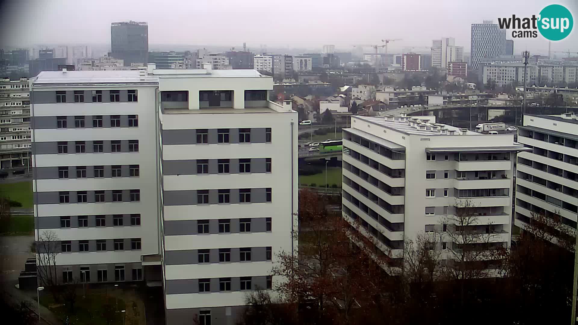 Rotatoria e incrocio viale Slavonska e Marin Držić  – webcam di Zagabria