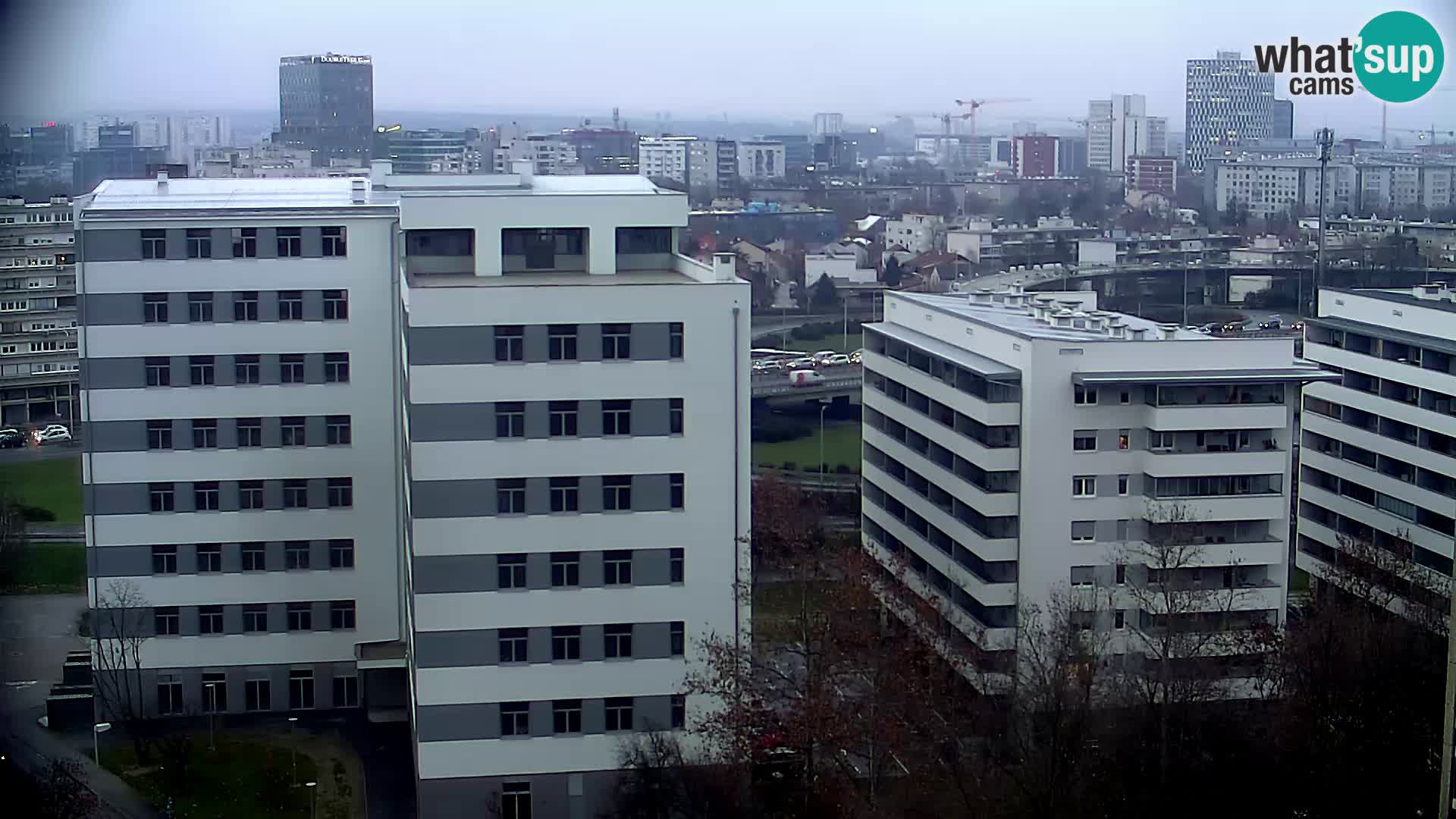 Krožišče Slavonske in Marin Držićeve ulice v Zagrebu v živo