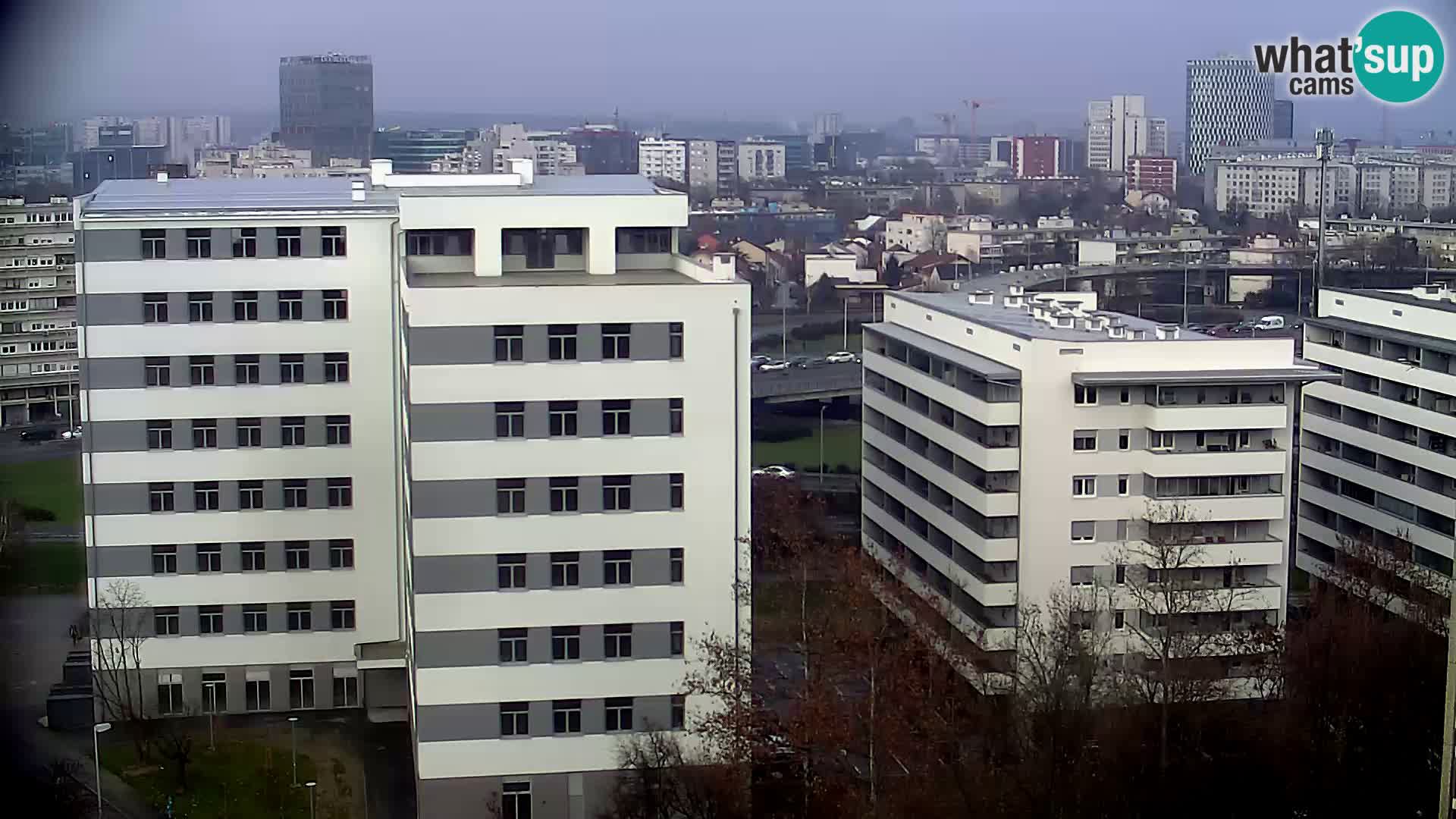 Krožišče Slavonske in Marin Držićeve ulice v Zagrebu v živo