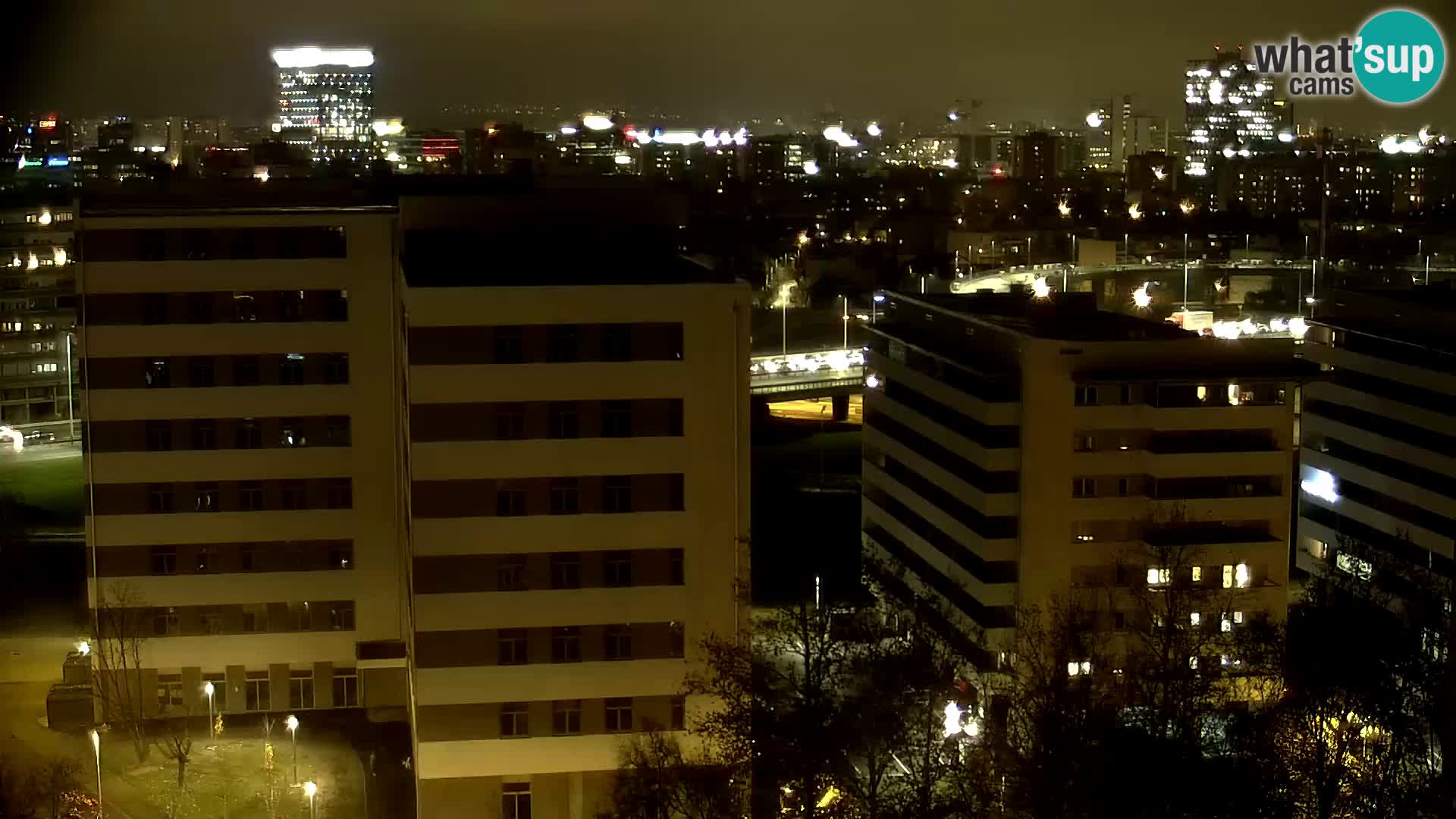 Rond-point en direct traversant les avenues Slavonska et Marin Držić à Zagreb webcam