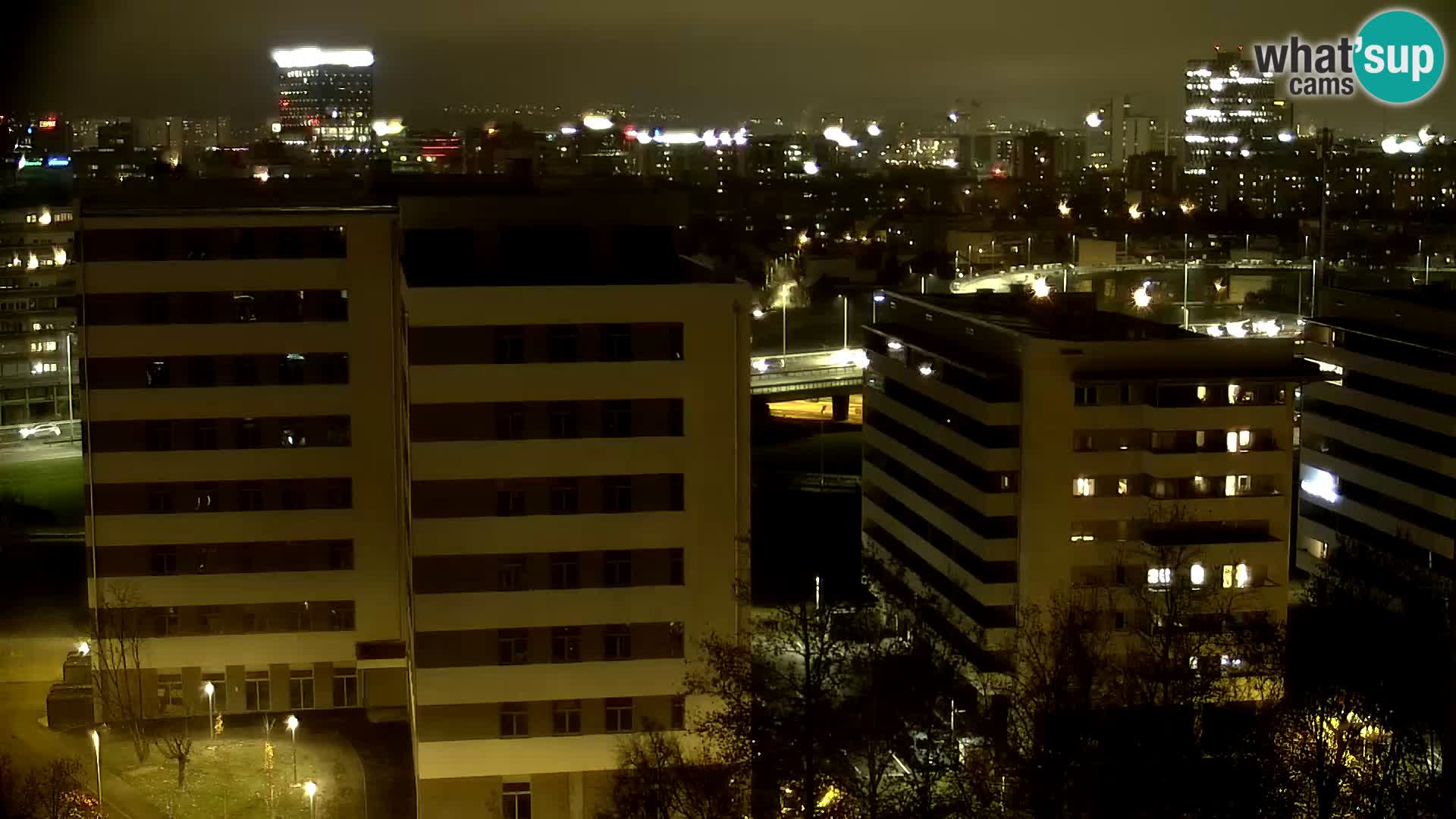 Rotonda en vivo que cruza Slavonska y Marin Držić Avenue en Zagreb webcam