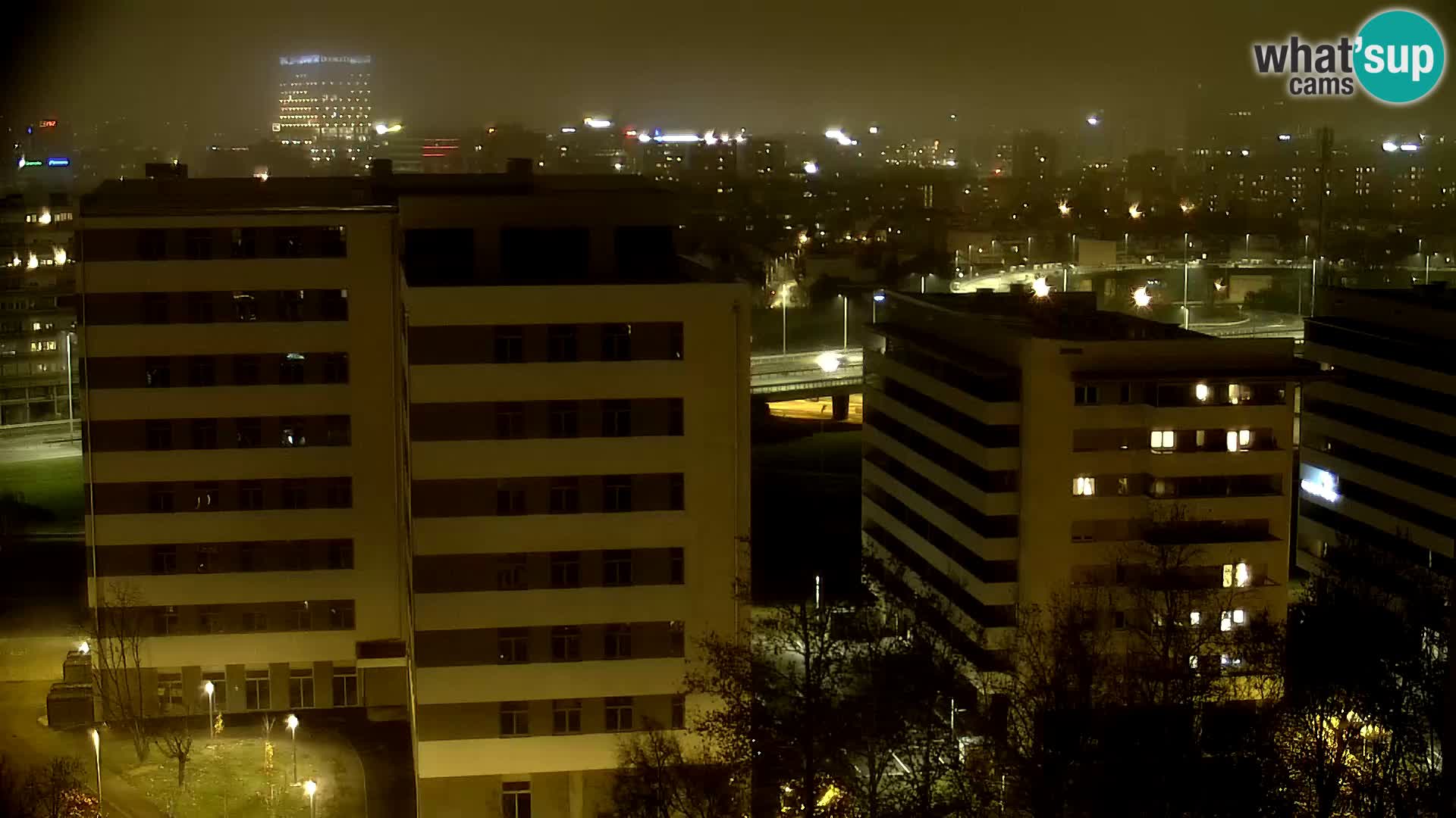 Rotonda en vivo que cruza Slavonska y Marin Držić Avenue en Zagreb webcam