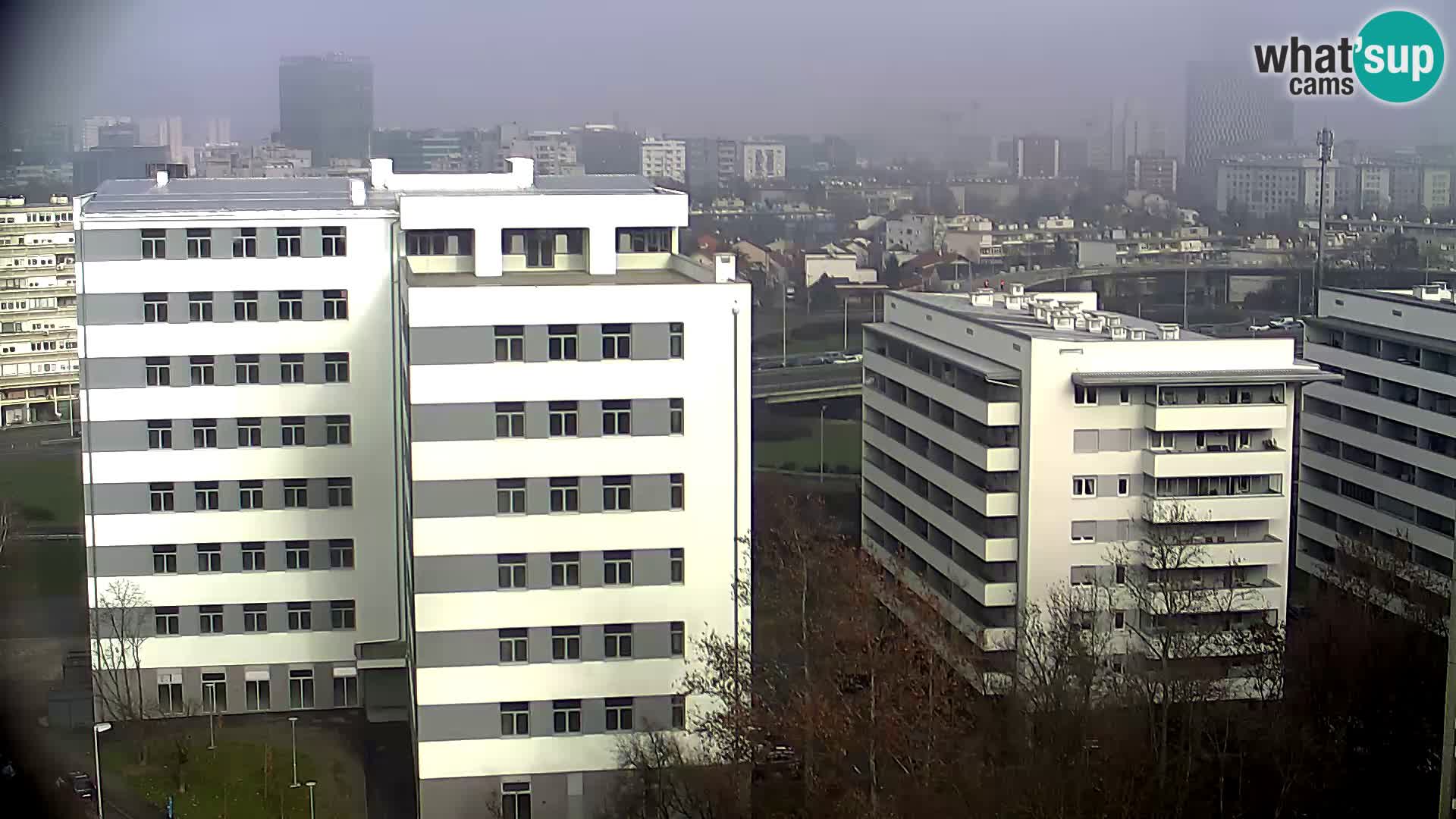 Krožišče Slavonske in Marin Držićeve ulice v Zagrebu v živo