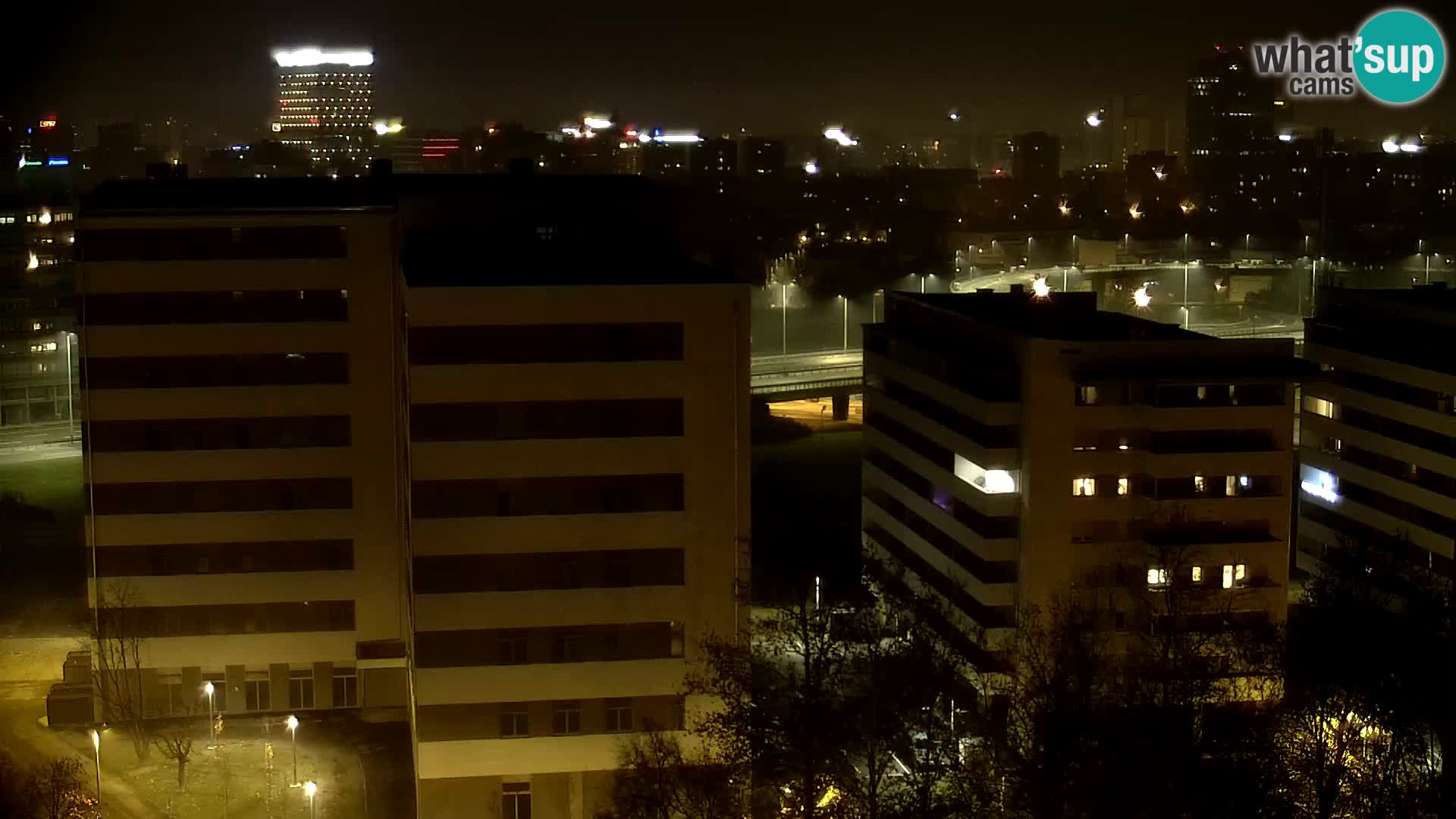 Rotonda en vivo que cruza Slavonska y Marin Držić Avenue en Zagreb webcam