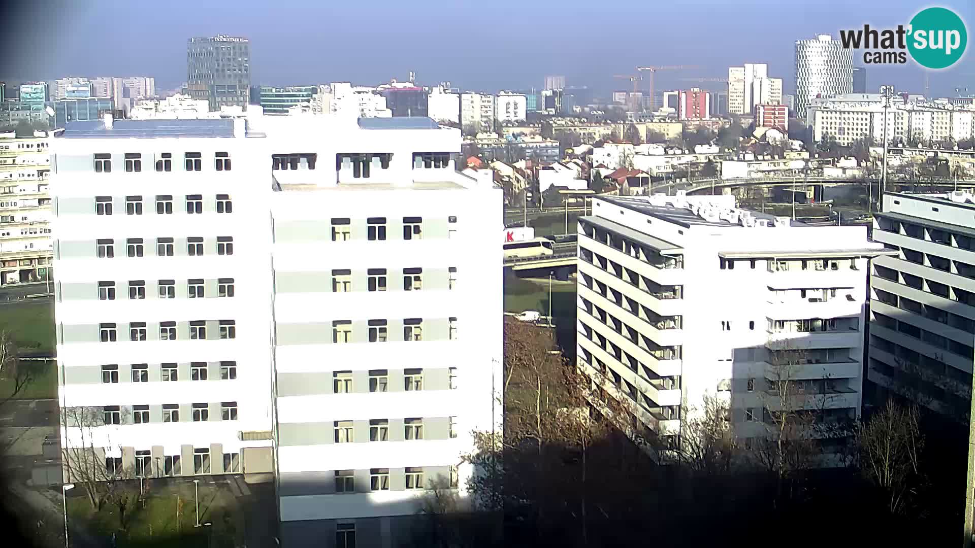 Krožišče Slavonske in Marin Držićeve ulice v Zagrebu v živo