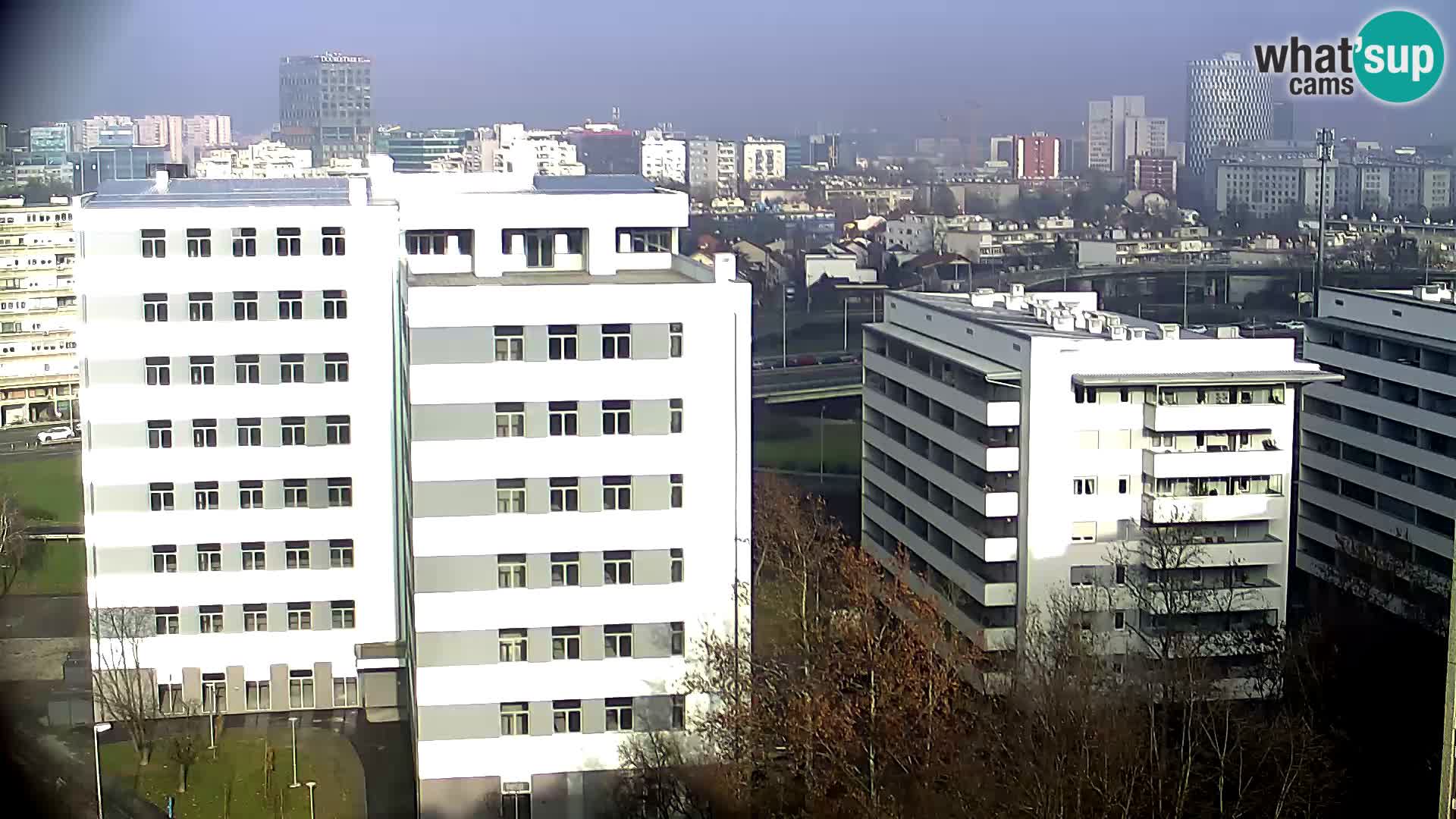 Live-Kreisverkehr Slavonska und Marin Držić Avenue zur Zagreb Webcam