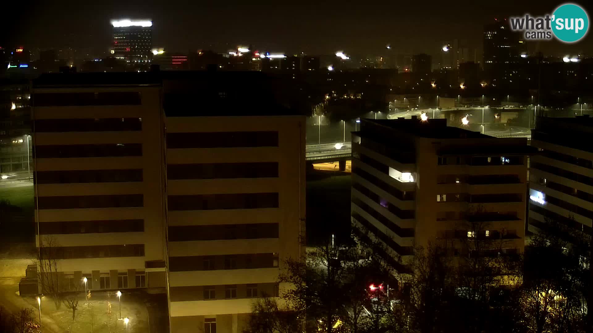 Rotonda en vivo que cruza Slavonska y Marin Držić Avenue en Zagreb webcam