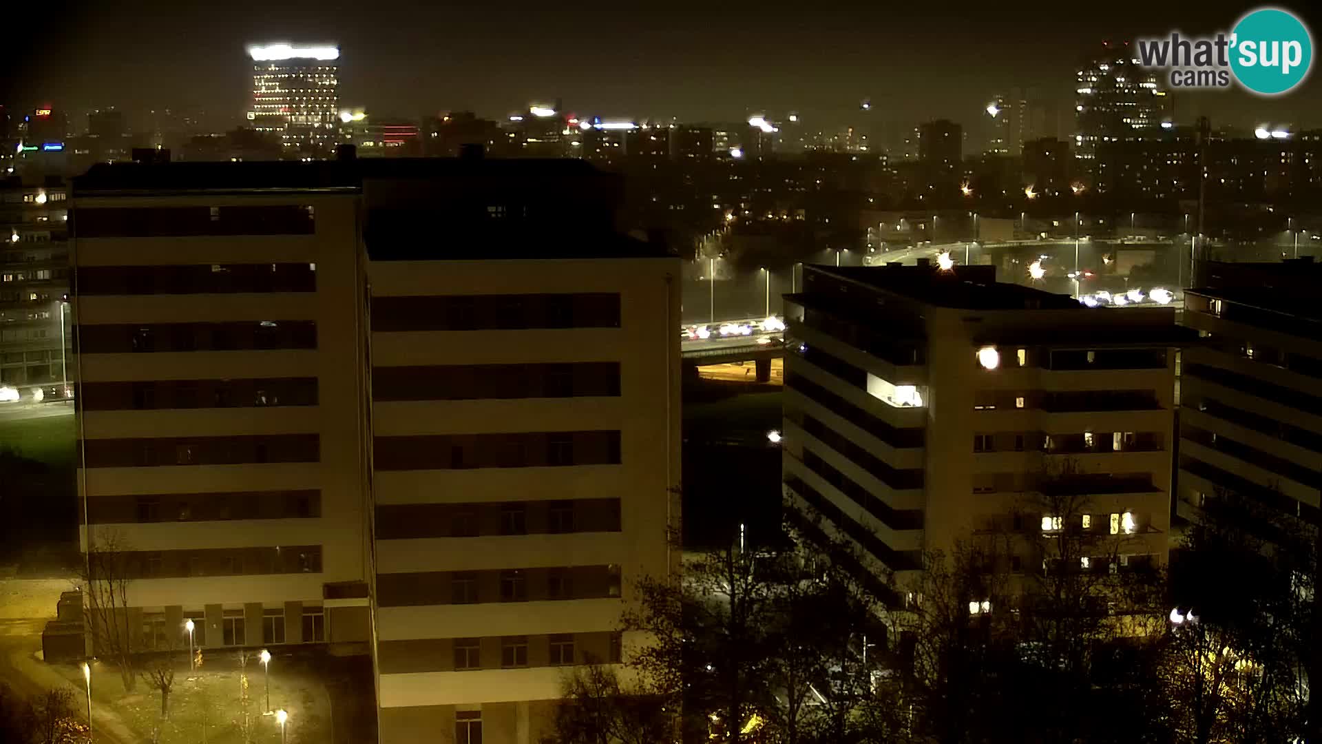 Rotonda en vivo que cruza Slavonska y Marin Držić Avenue en Zagreb webcam