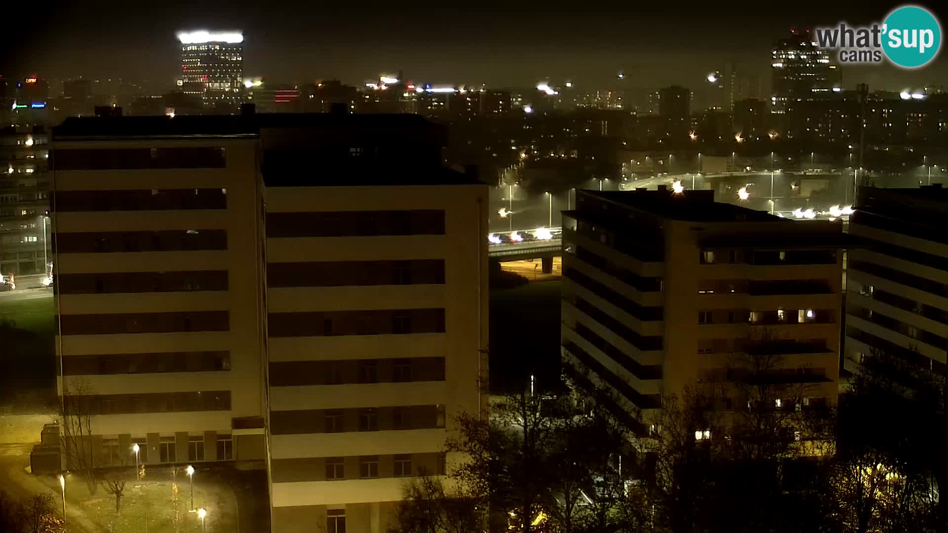 Rond-point en direct traversant les avenues Slavonska et Marin Držić à Zagreb webcam