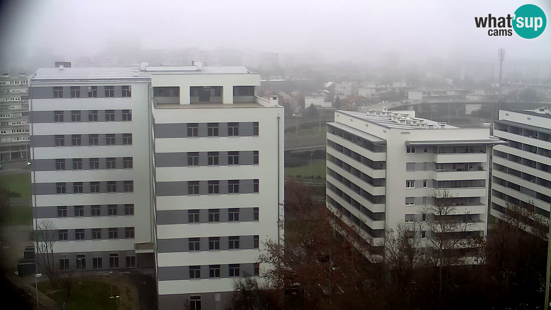 Live-Kreisverkehr Slavonska und Marin Držić Avenue zur Zagreb Webcam