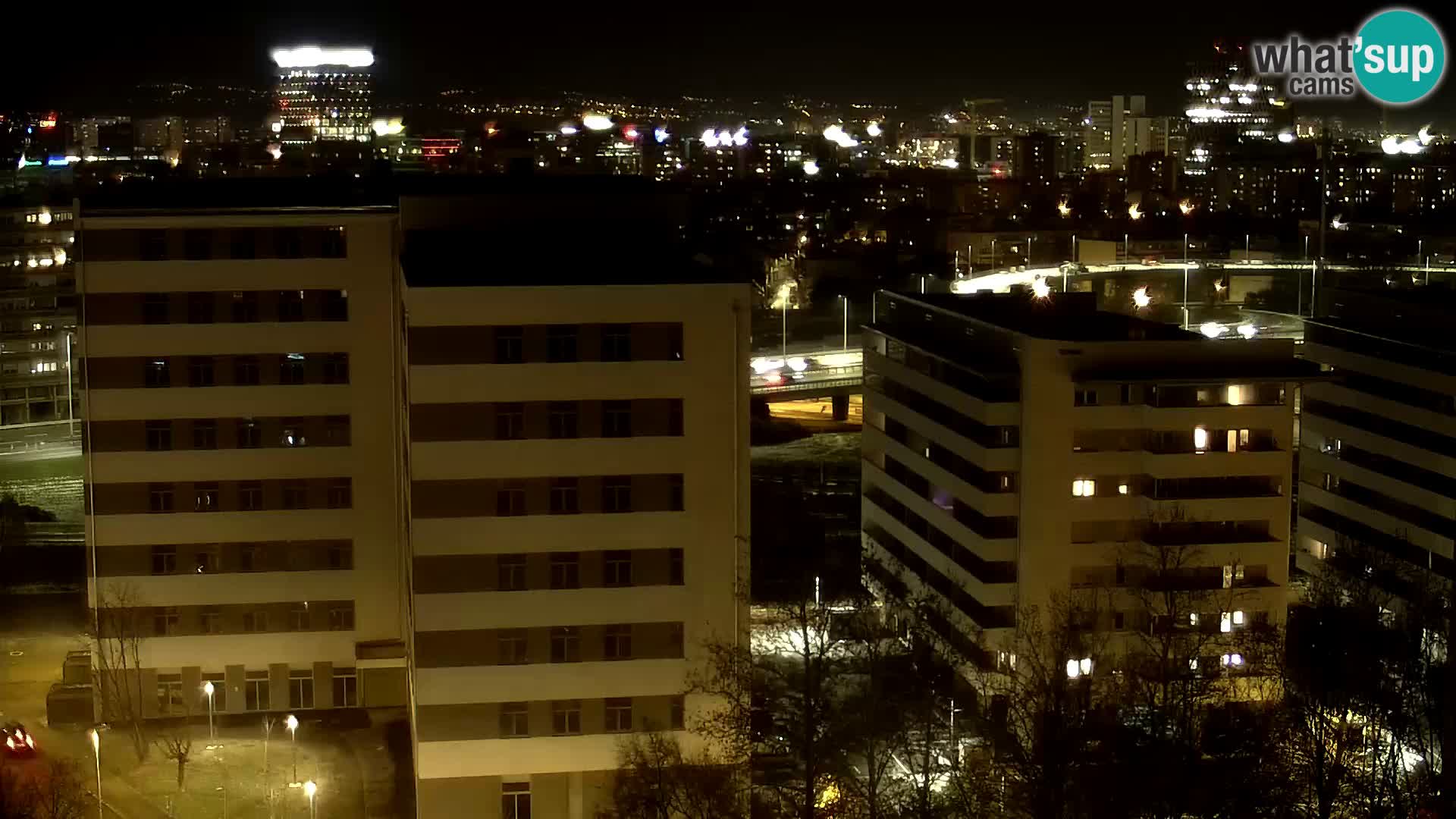 Krožišče Slavonske in Marin Držićeve ulice v Zagrebu v živo