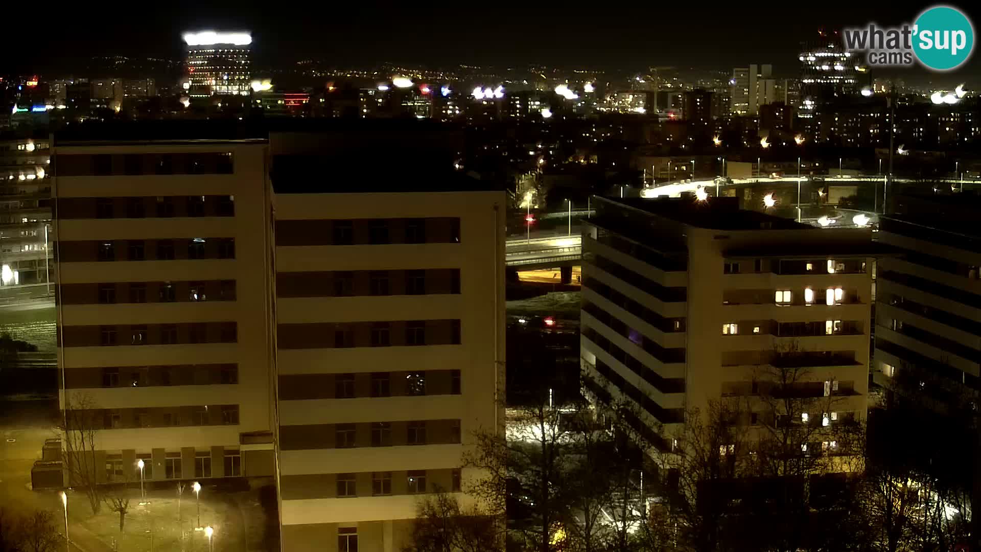 Live-Kreisverkehr Slavonska und Marin Držić Avenue zur Zagreb Webcam