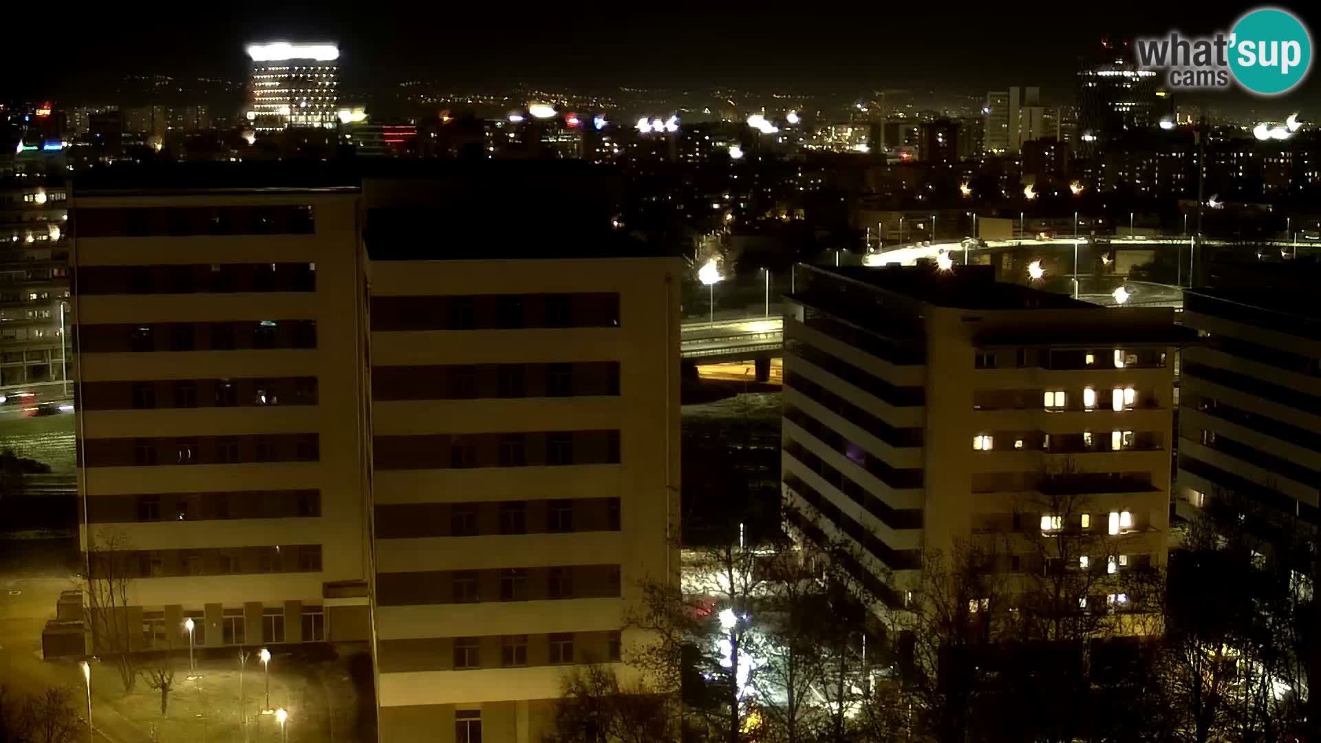 Live-Kreisverkehr Slavonska und Marin Držić Avenue zur Zagreb Webcam