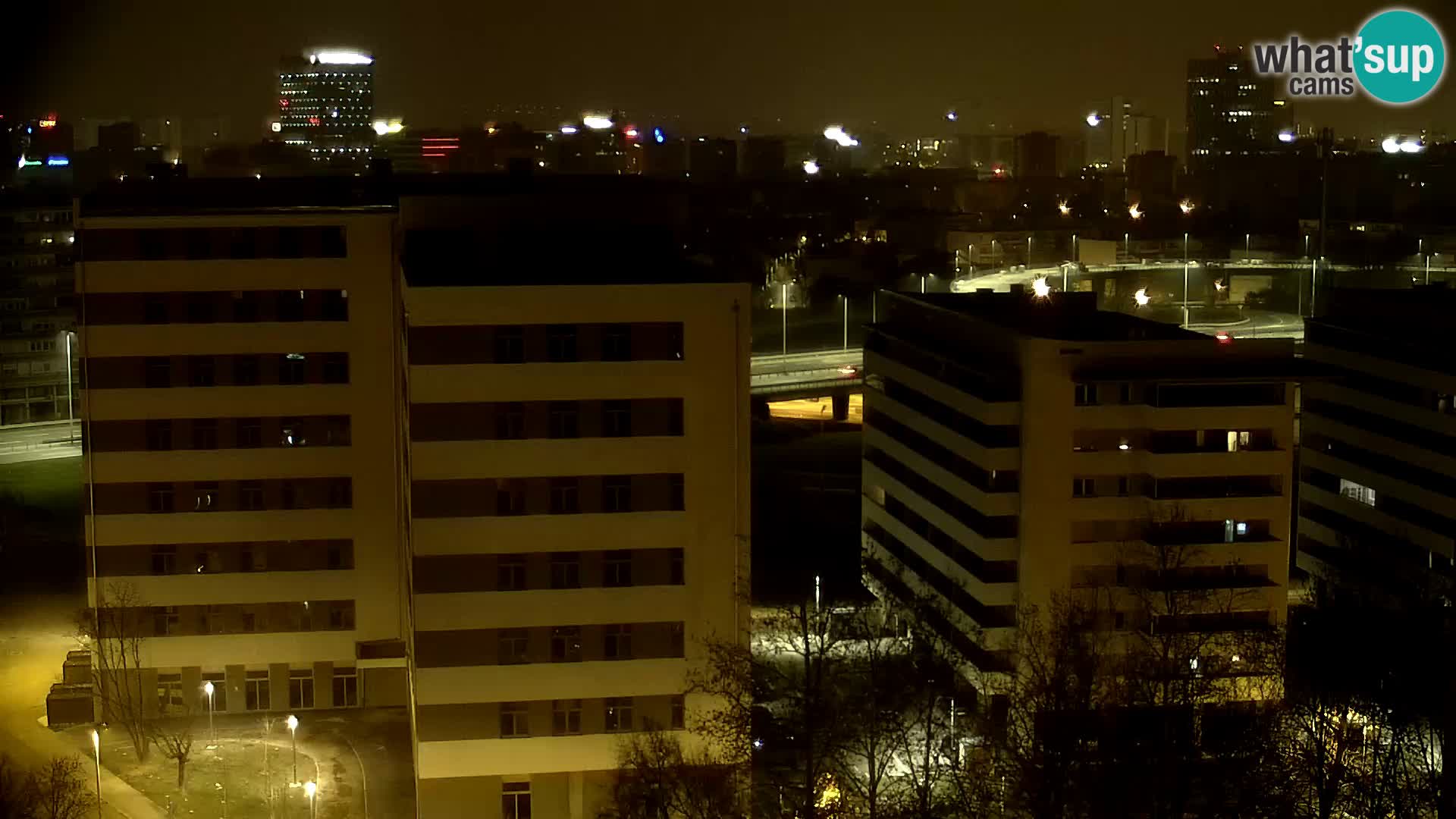 Rotonda en vivo que cruza Slavonska y Marin Držić Avenue en Zagreb webcam