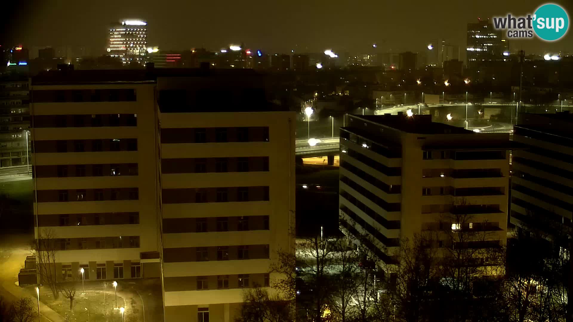 Krožišče Slavonske in Marin Držićeve ulice v Zagrebu v živo