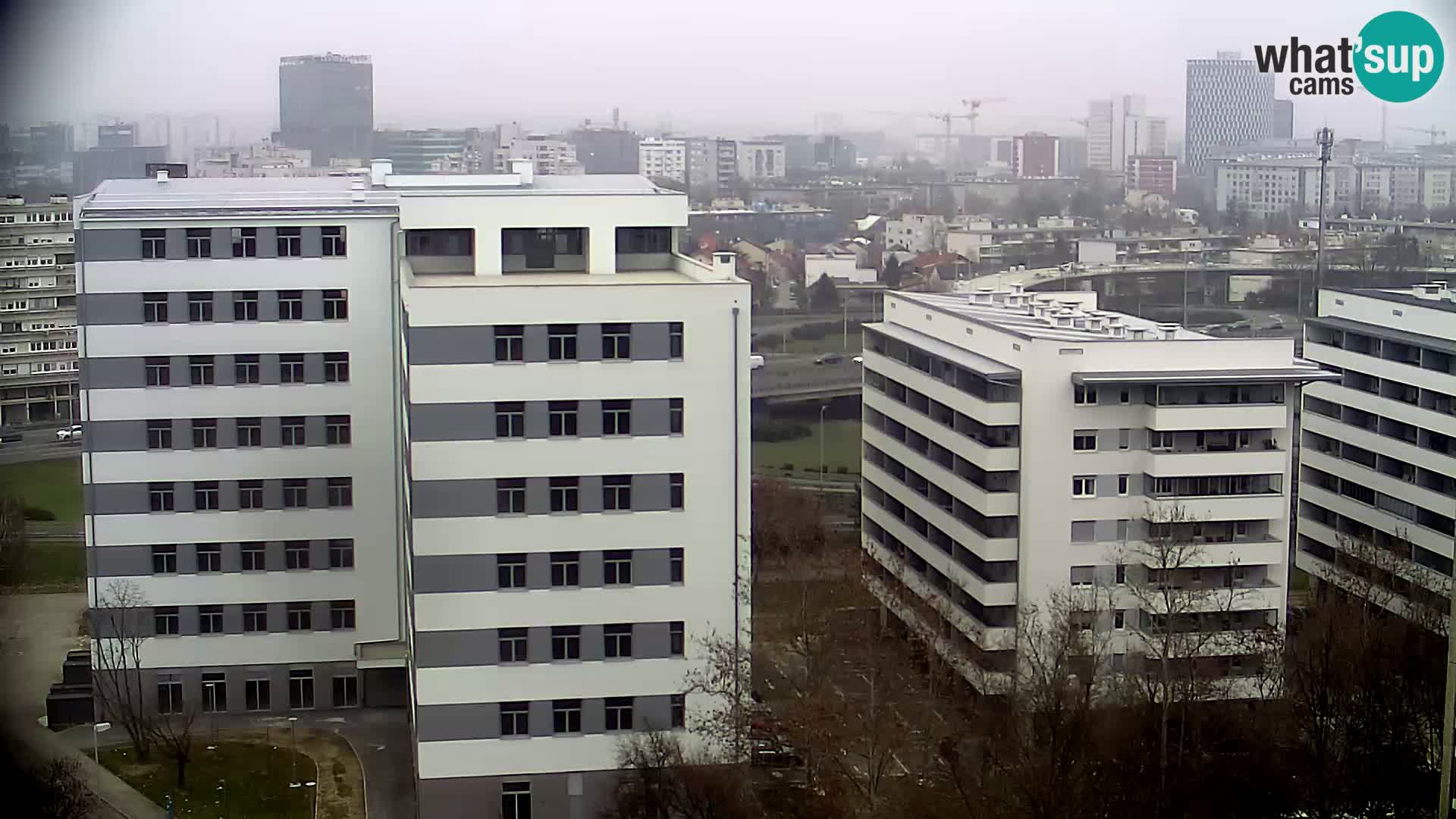 Live-Kreisverkehr Slavonska und Marin Držić Avenue zur Zagreb Webcam