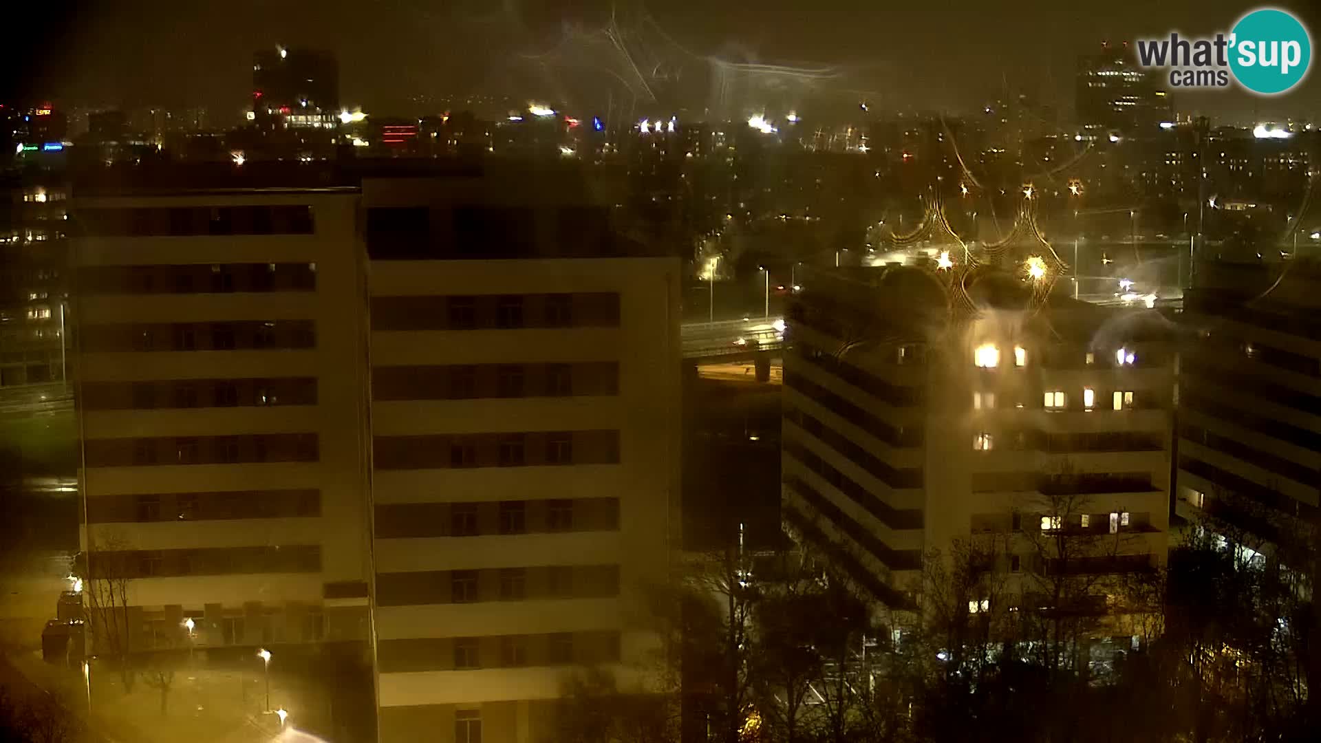 Rotonda en vivo que cruza Slavonska y Marin Držić Avenue en Zagreb webcam