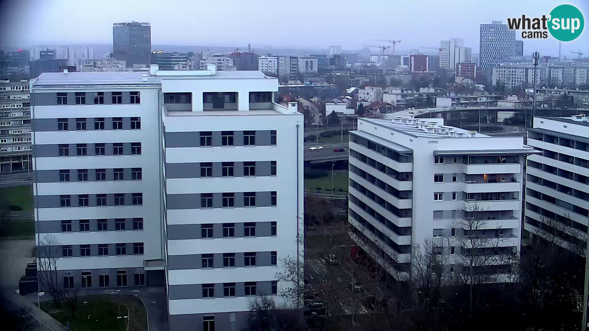 Rotatoria e incrocio viale Slavonska e Marin Držić  – webcam di Zagabria