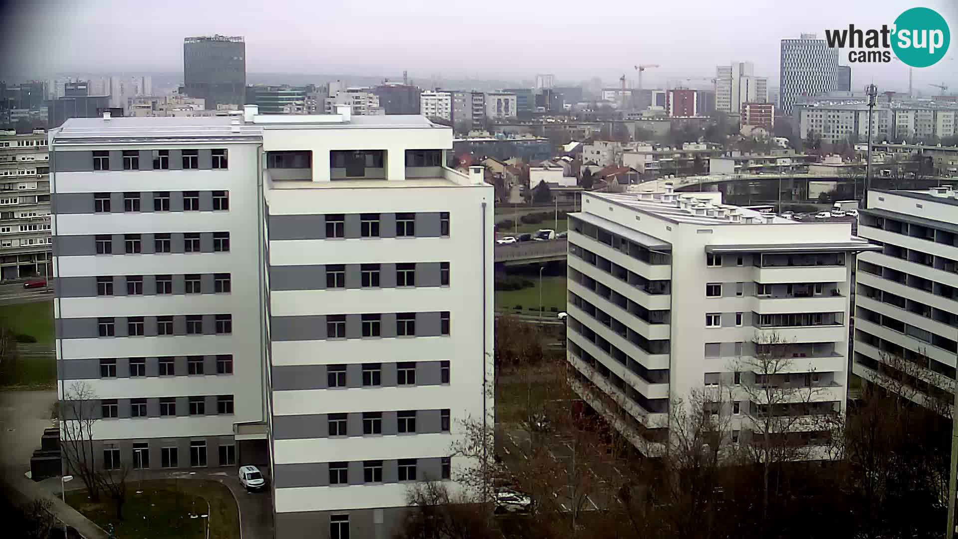Live-Kreisverkehr Slavonska und Marin Držić Avenue zur Zagreb Webcam