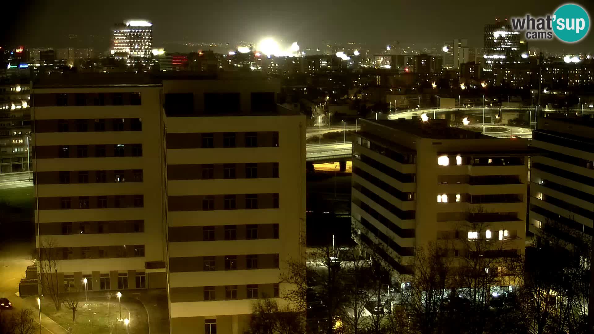 Live-Kreisverkehr Slavonska und Marin Držić Avenue zur Zagreb Webcam