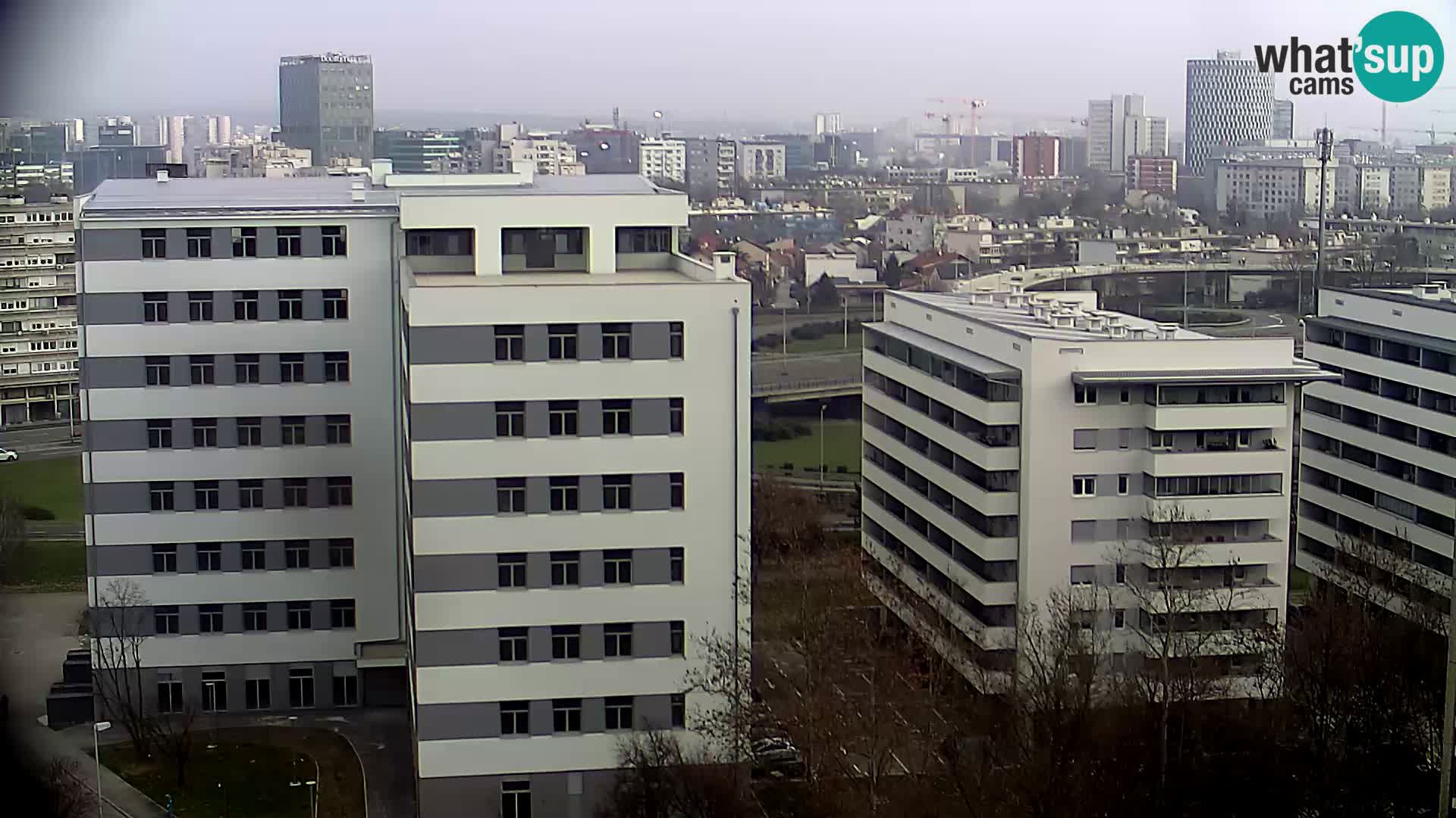 Rond-point en direct traversant les avenues Slavonska et Marin Držić à Zagreb webcam