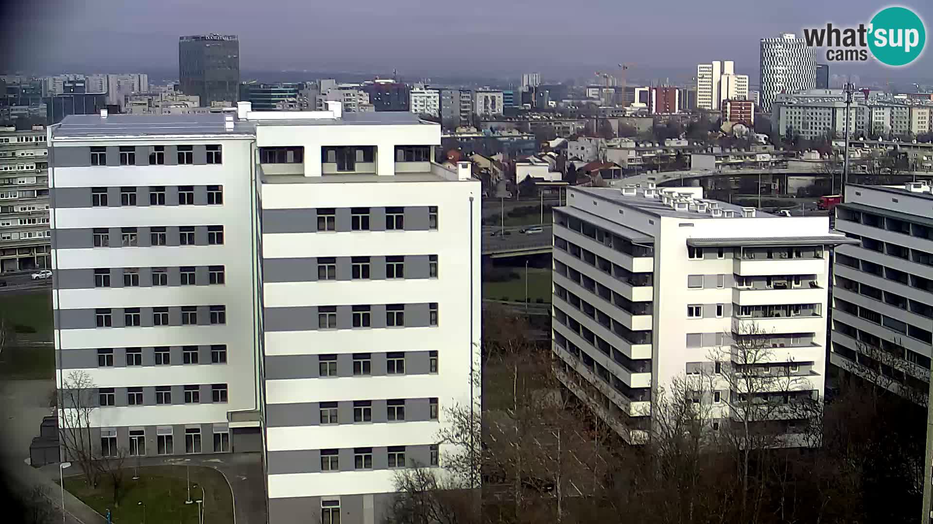 Rotatoria e incrocio viale Slavonska e Marin Držić  – webcam di Zagabria