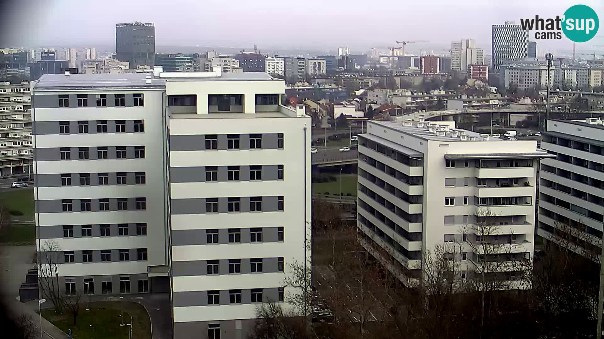 Live-Kreisverkehr Slavonska und Marin Držić Avenue zur Zagreb Webcam