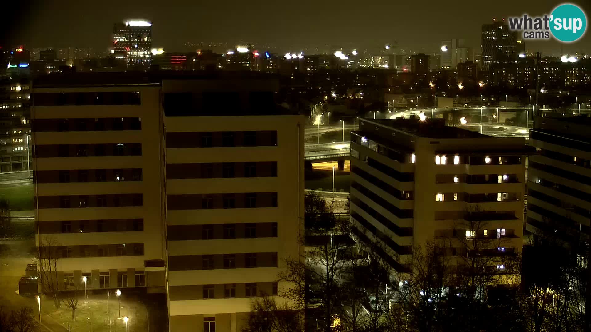 Rond-point en direct traversant les avenues Slavonska et Marin Držić à Zagreb webcam