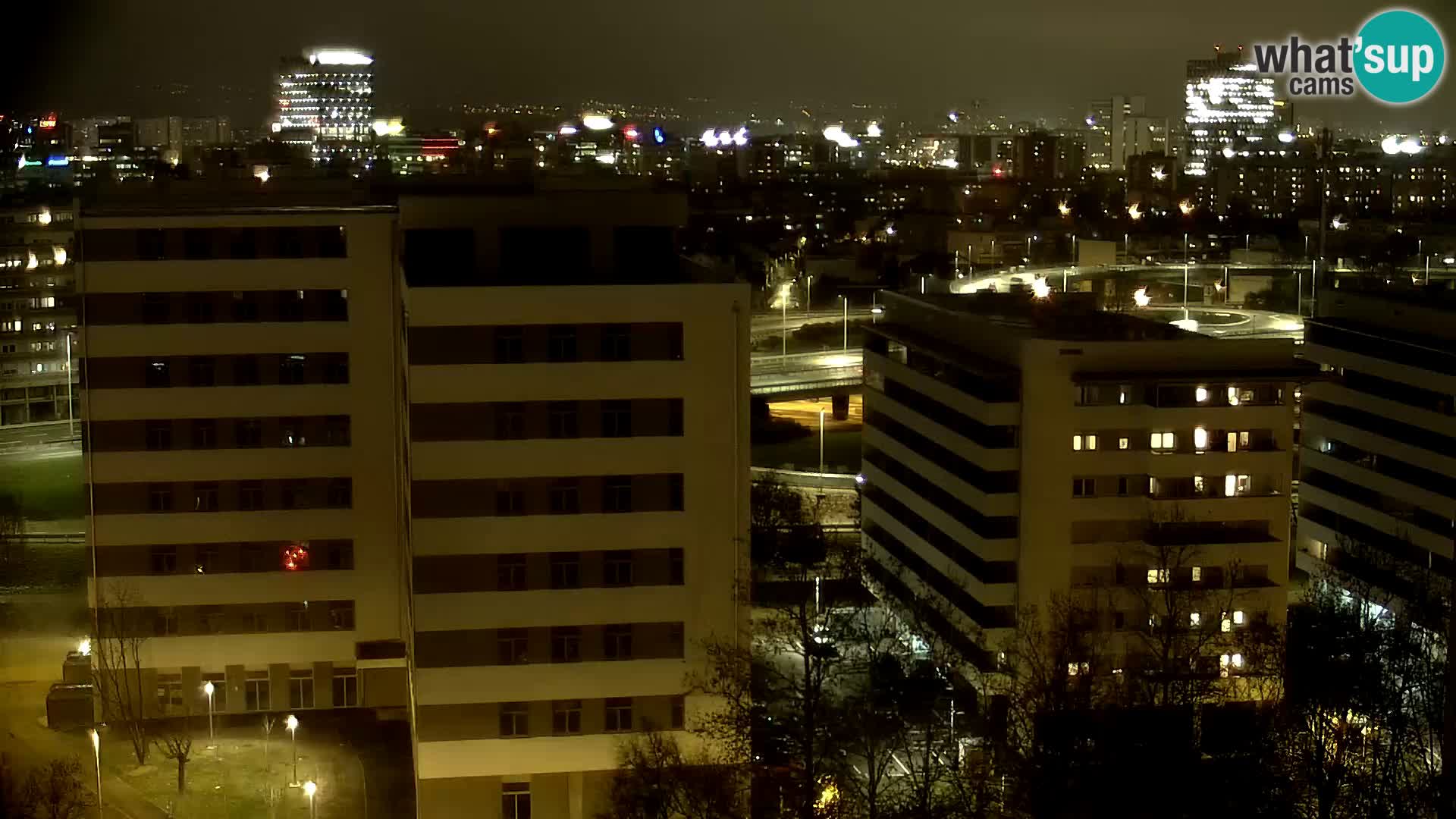 Rond-point en direct traversant les avenues Slavonska et Marin Držić à Zagreb webcam