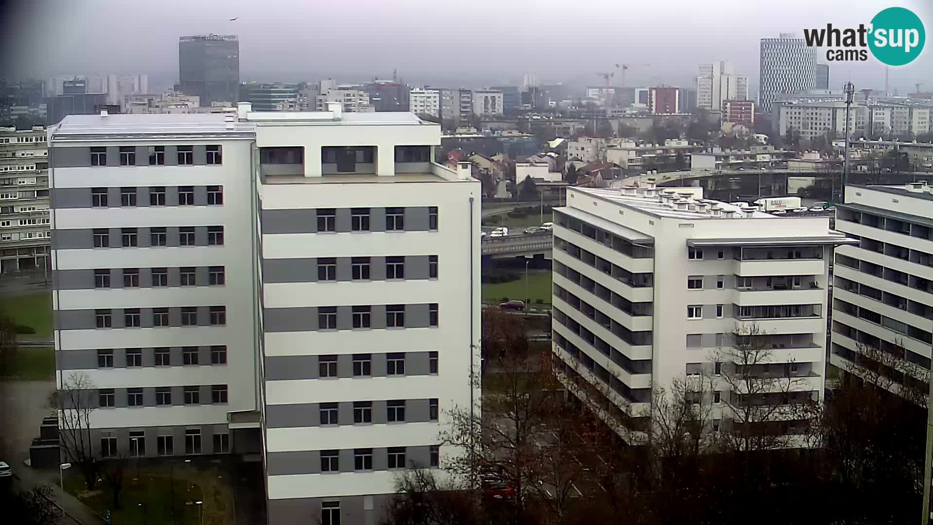 Rond-point en direct traversant les avenues Slavonska et Marin Držić à Zagreb webcam