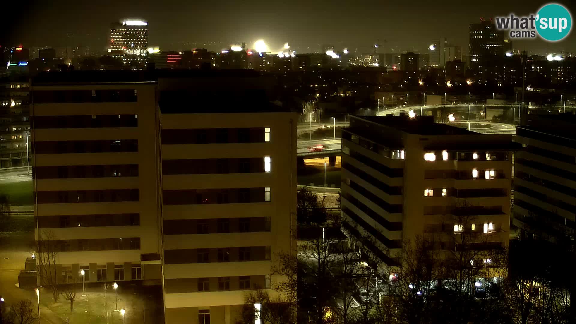 Rotonda en vivo que cruza Slavonska y Marin Držić Avenue en Zagreb webcam