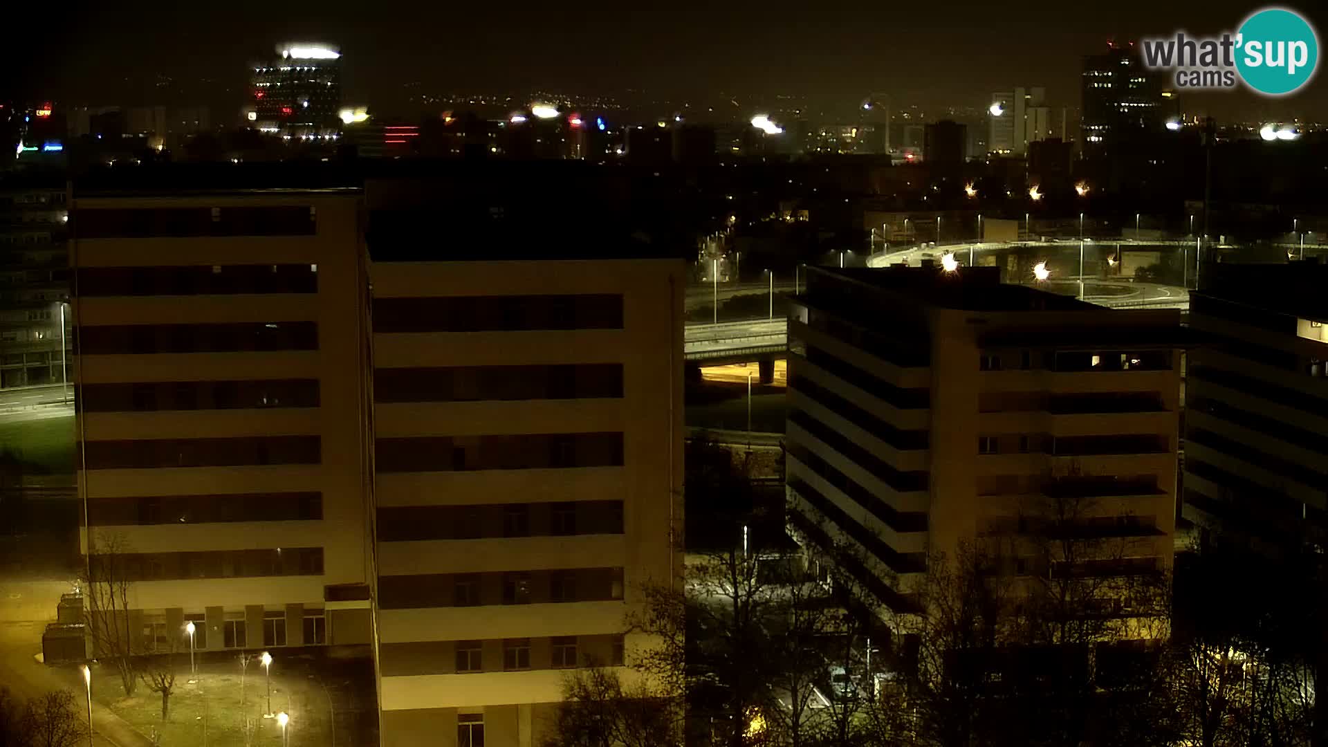 Rotonda en vivo que cruza Slavonska y Marin Držić Avenue en Zagreb webcam