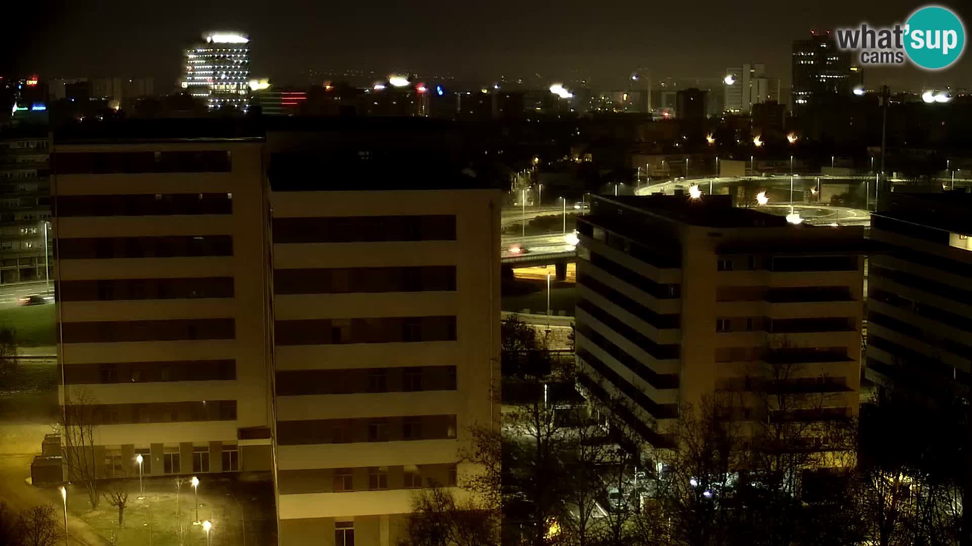 Rond-point en direct traversant les avenues Slavonska et Marin Držić à Zagreb webcam