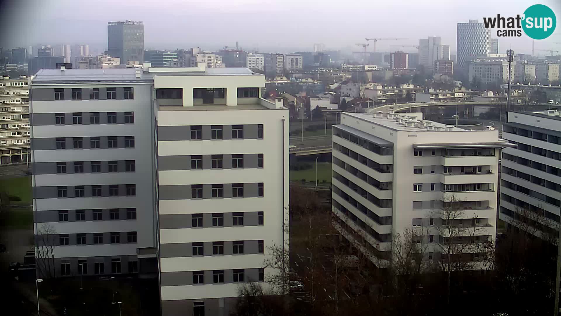 Rotatoria e incrocio viale Slavonska e Marin Držić  – webcam di Zagabria