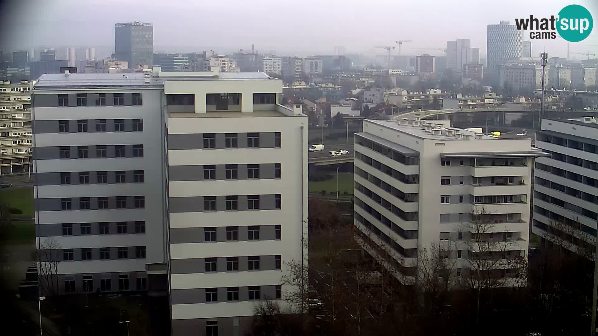 Rotatoria e incrocio viale Slavonska e Marin Držić  – webcam di Zagabria