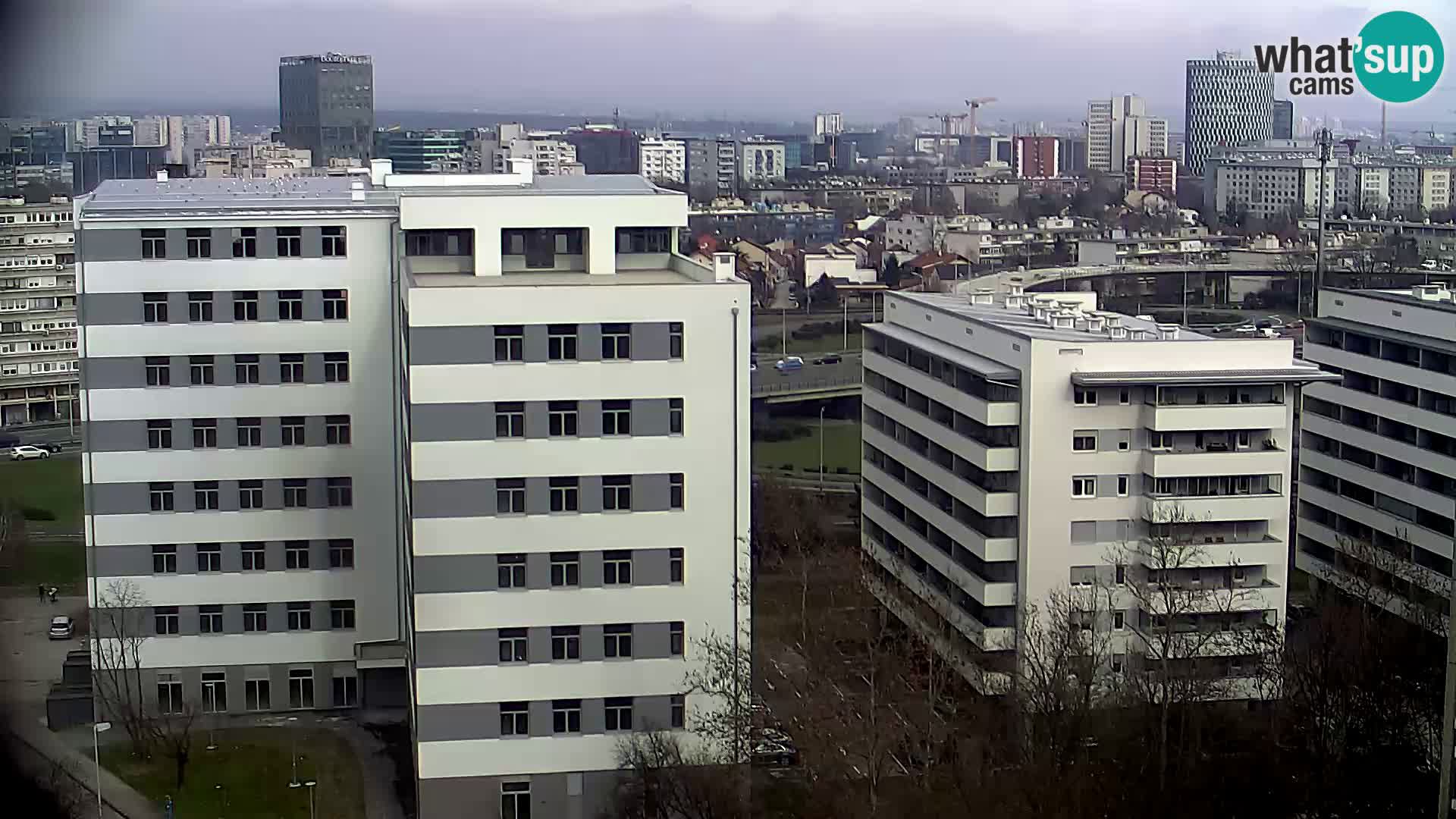 Krožišče Slavonske in Marin Držićeve ulice v Zagrebu v živo