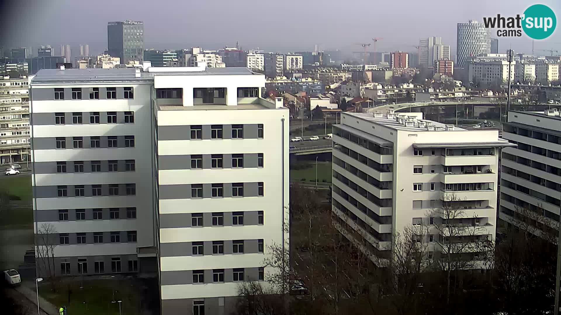 Rotatoria e incrocio viale Slavonska e Marin Držić  – webcam di Zagabria