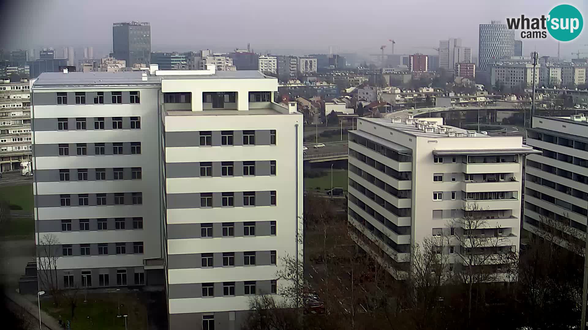 Krožišče Slavonske in Marin Držićeve ulice v Zagrebu v živo