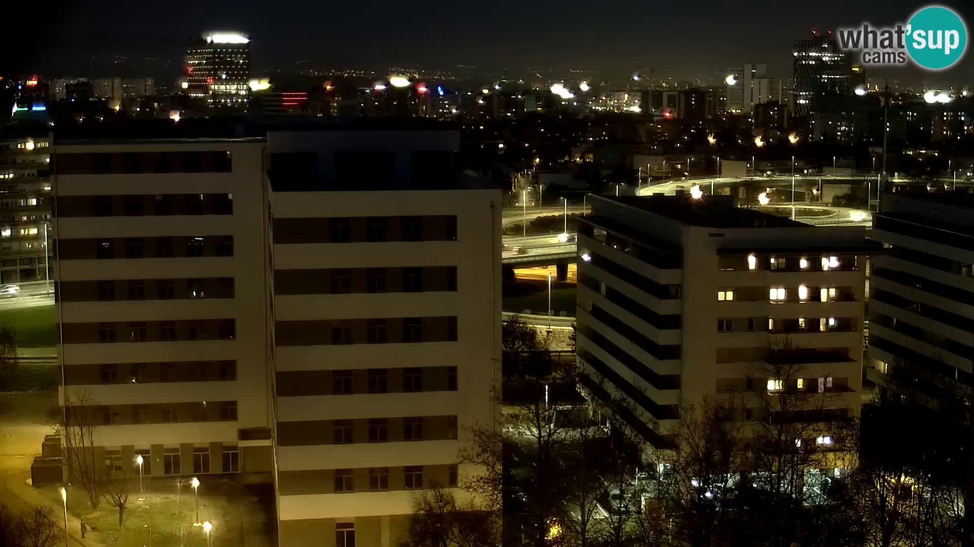 Rotonda en vivo que cruza Slavonska y Marin Držić Avenue en Zagreb webcam