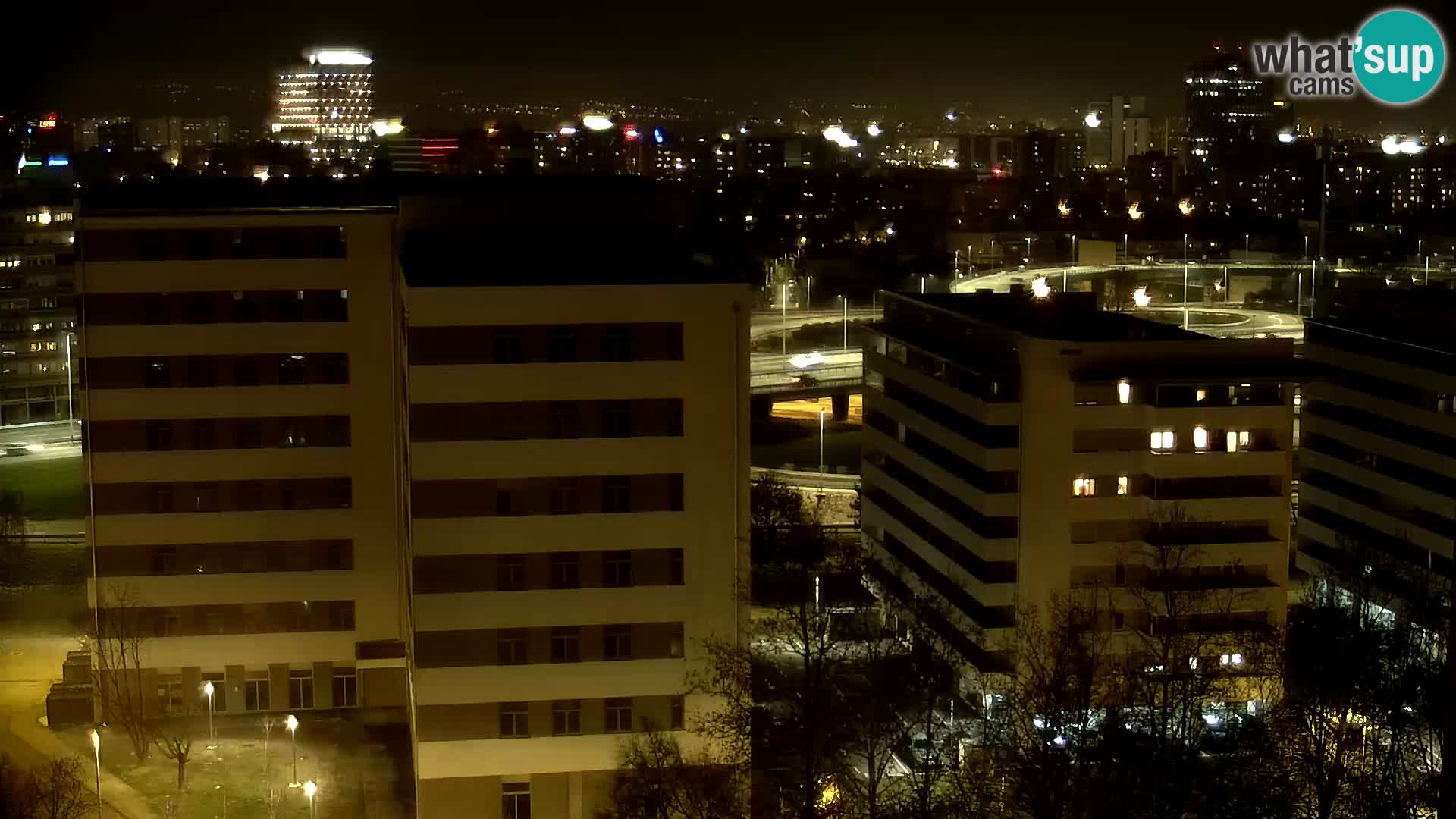 Rond-point en direct traversant les avenues Slavonska et Marin Držić à Zagreb webcam