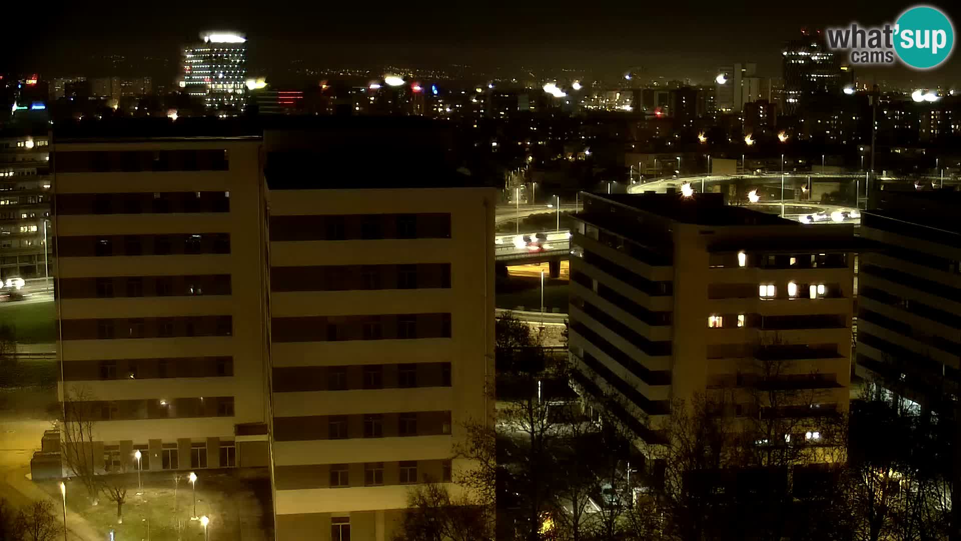 Rond-point en direct traversant les avenues Slavonska et Marin Držić à Zagreb webcam