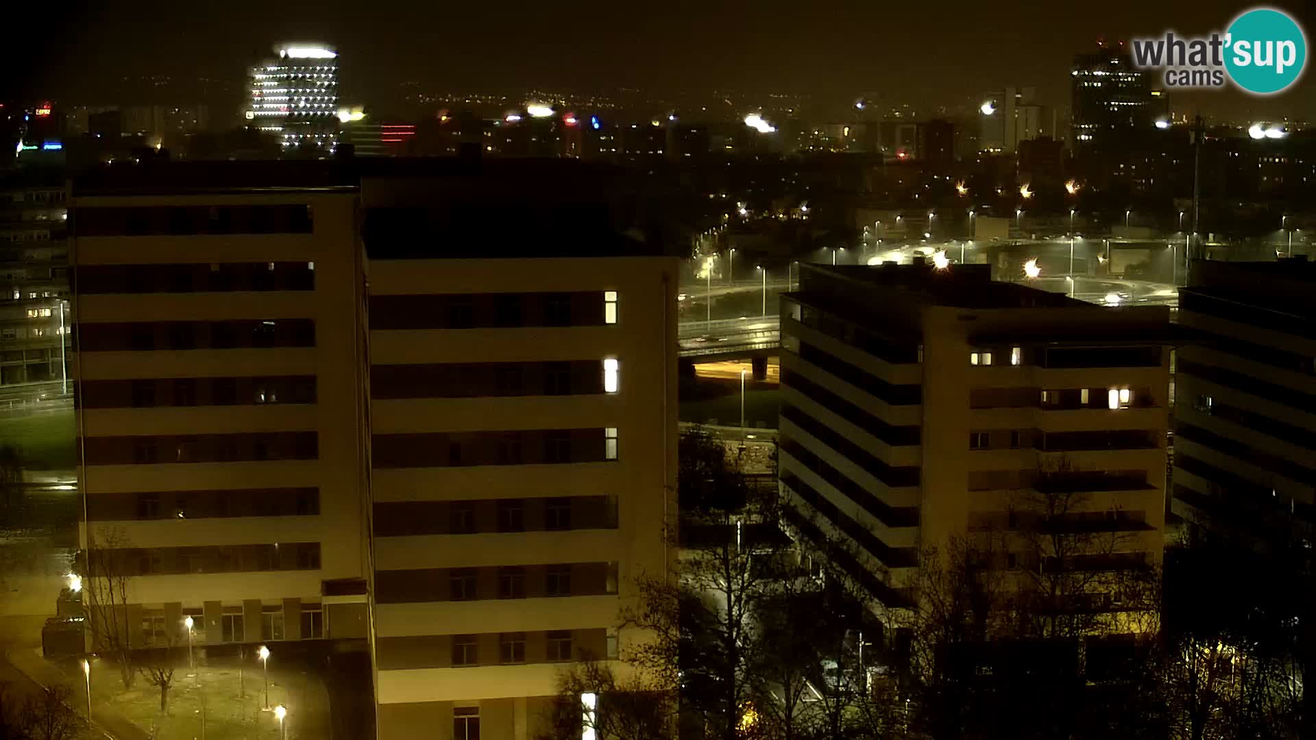 Krožišče Slavonske in Marin Držićeve ulice v Zagrebu v živo