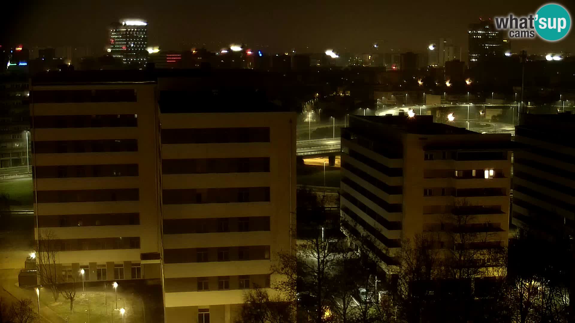 Rotonda en vivo que cruza Slavonska y Marin Držić Avenue en Zagreb webcam