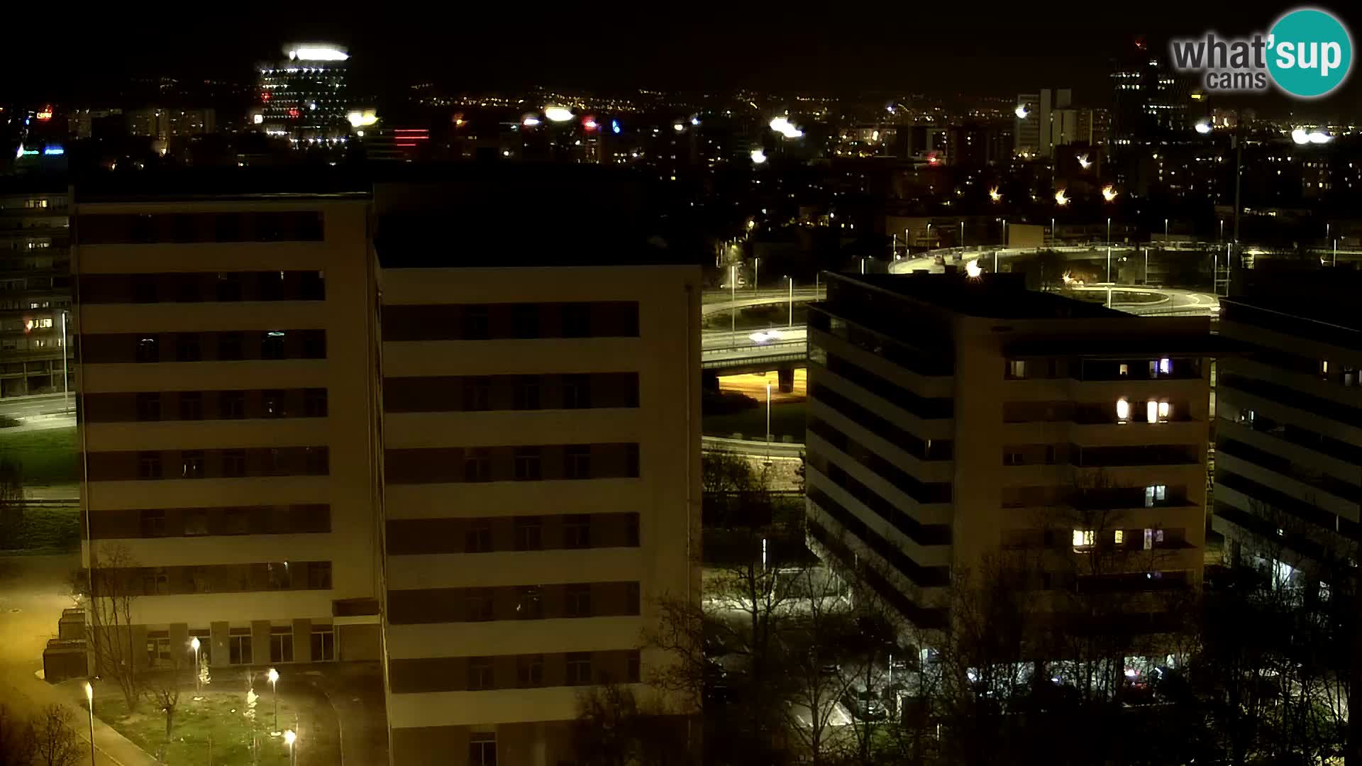 Rotonda en vivo que cruza Slavonska y Marin Držić Avenue en Zagreb webcam