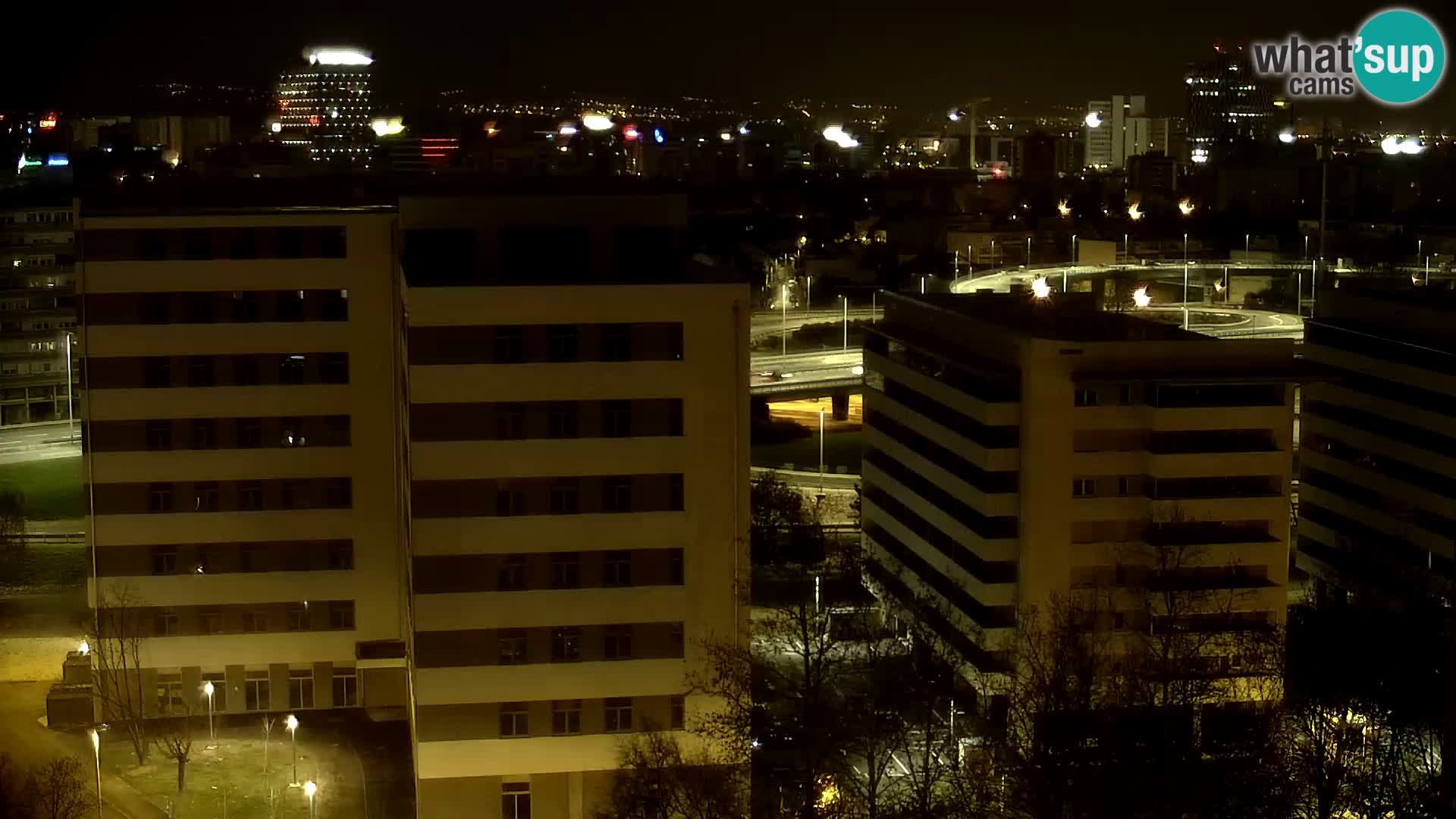 Krožišče Slavonske in Marin Držićeve ulice v Zagrebu v živo